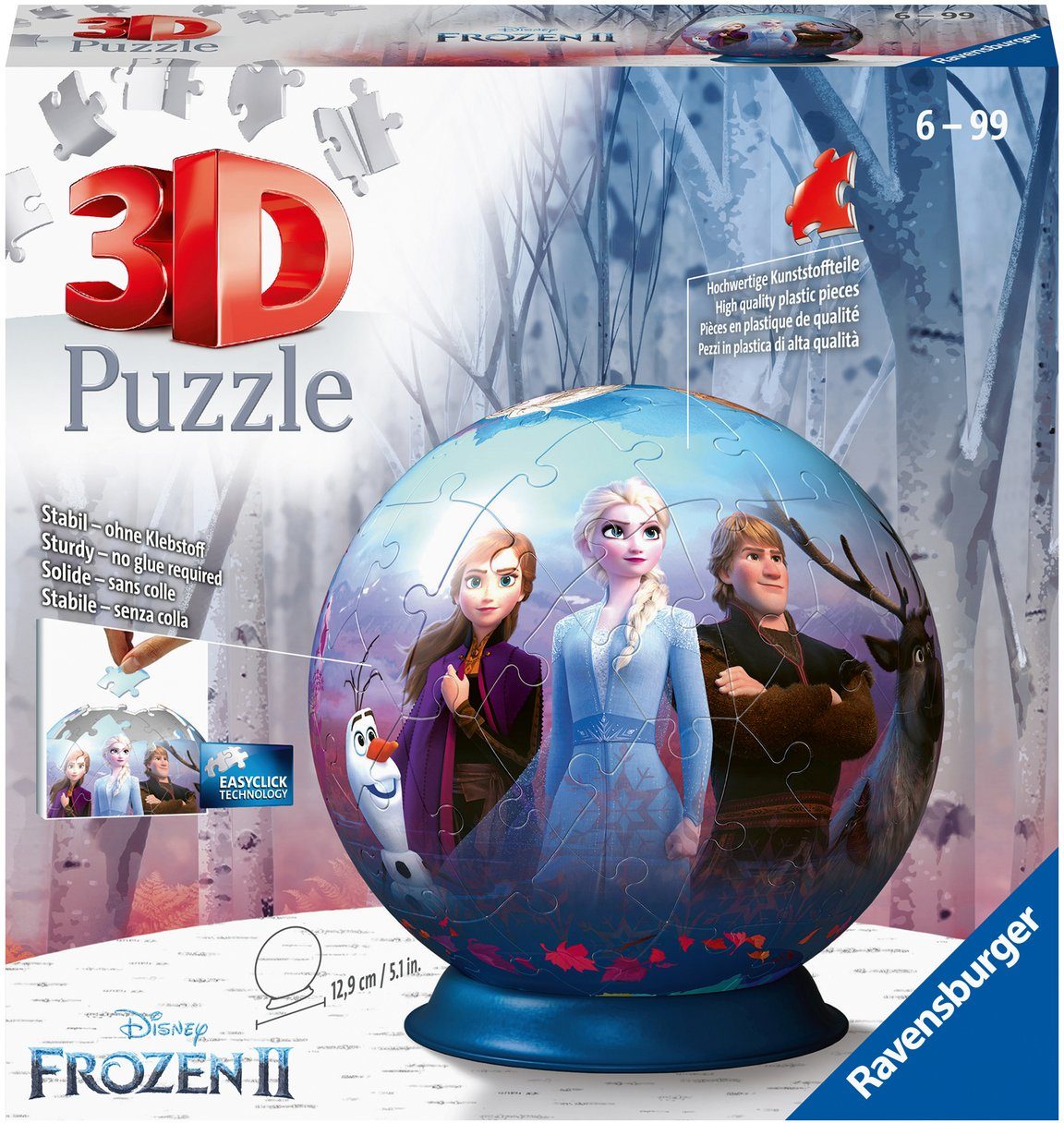 Ravensburger Puzzleball 72 - Disney schützt - weltweit Wald Frozen II, FSC® in Puzzleteile, Made Europe