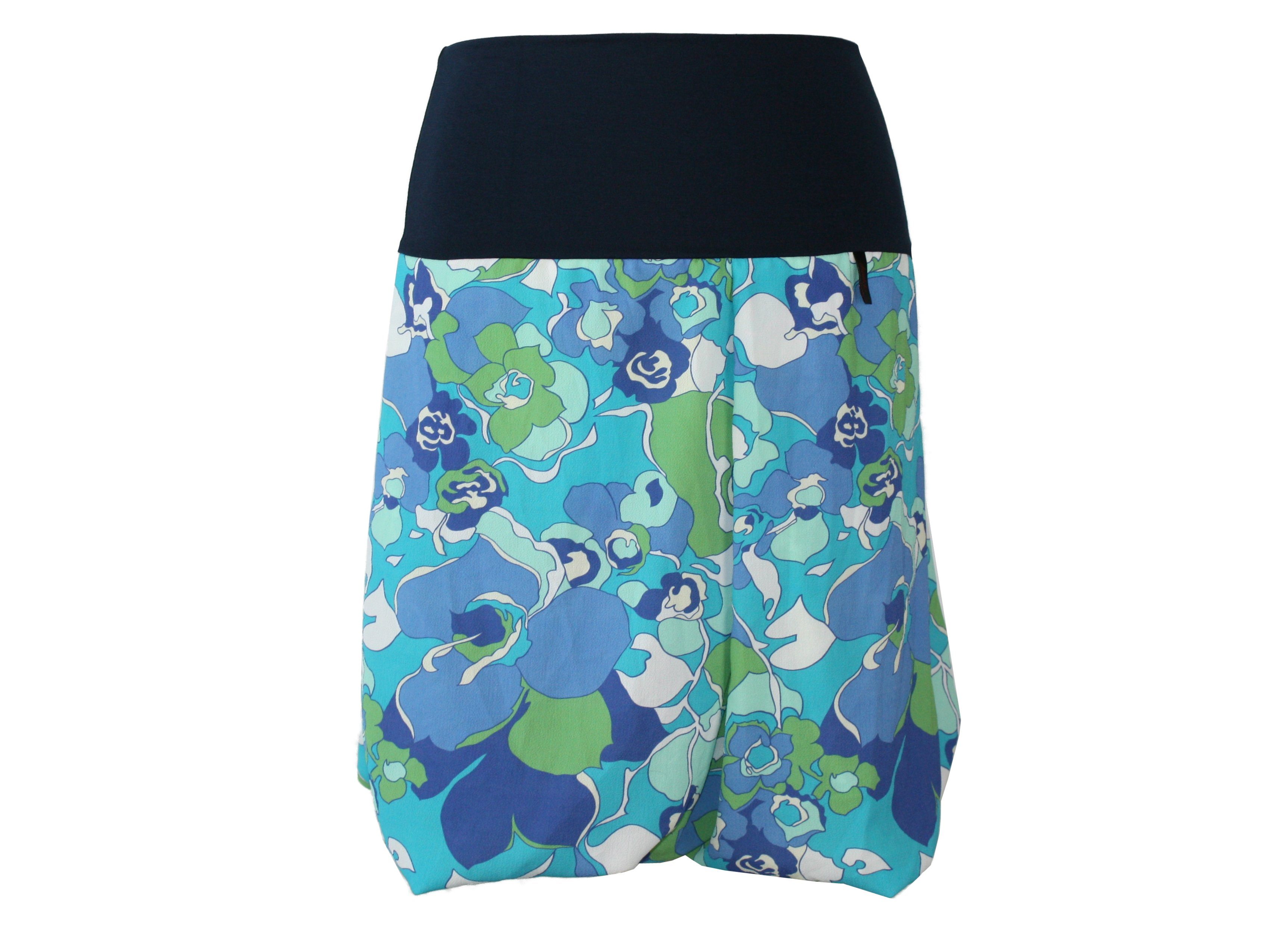 dunkle design Ballonrock A-Linie Viscose Crepe 52cm Elastischer Bund