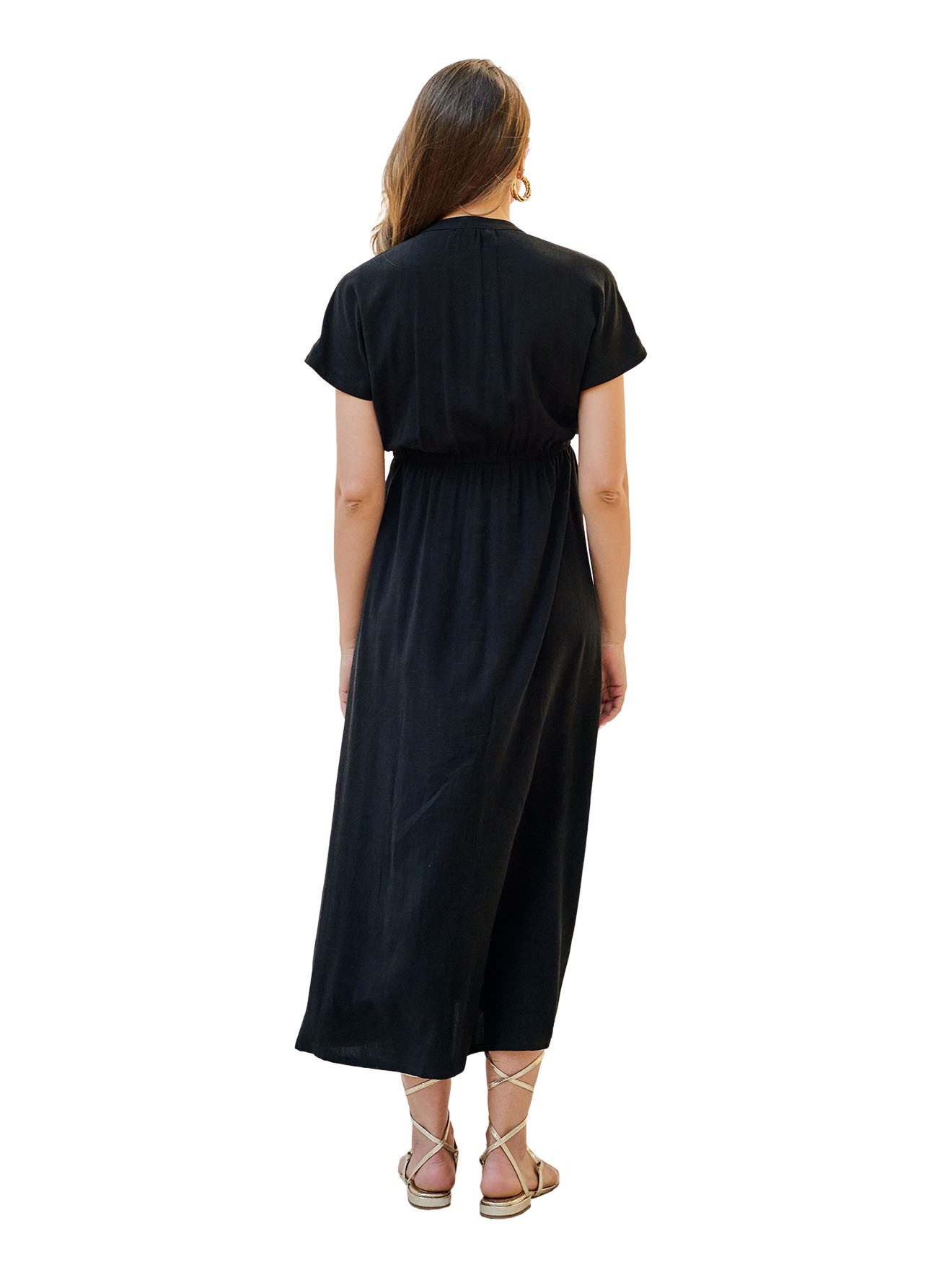 Envie de Fraise Umstandskleid 1015580017 Knopfleiste, V-Ausschnitt, kurze Aermel