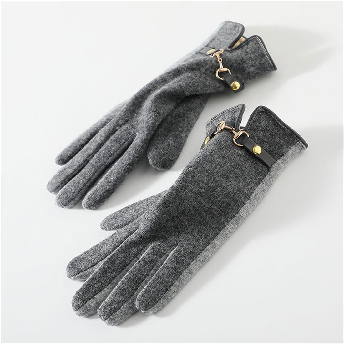 Frauen mit Handschuhe Fleecehandschuhe für Handschuhe DÖRÖY Warme Touchscreen, Cashmere Grau Faux