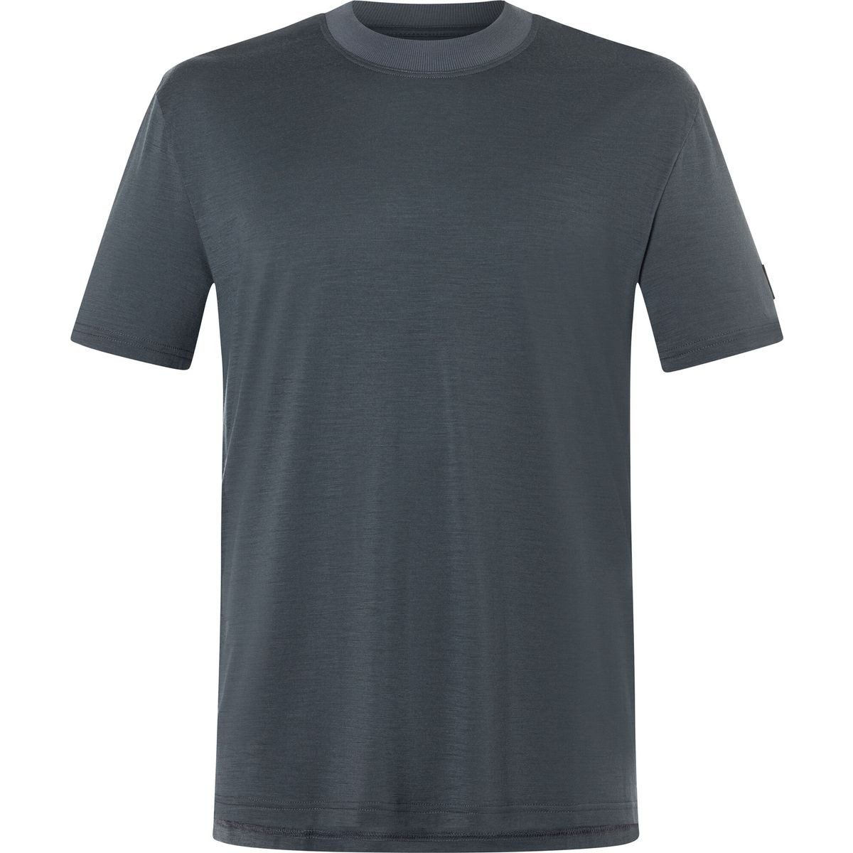 SUPER.NATURAL Kurzarmshirt M Casual RIB BIO J Tee Elegantes Herren-T-Shirt aus atmungsaktiver Merinowolle mit