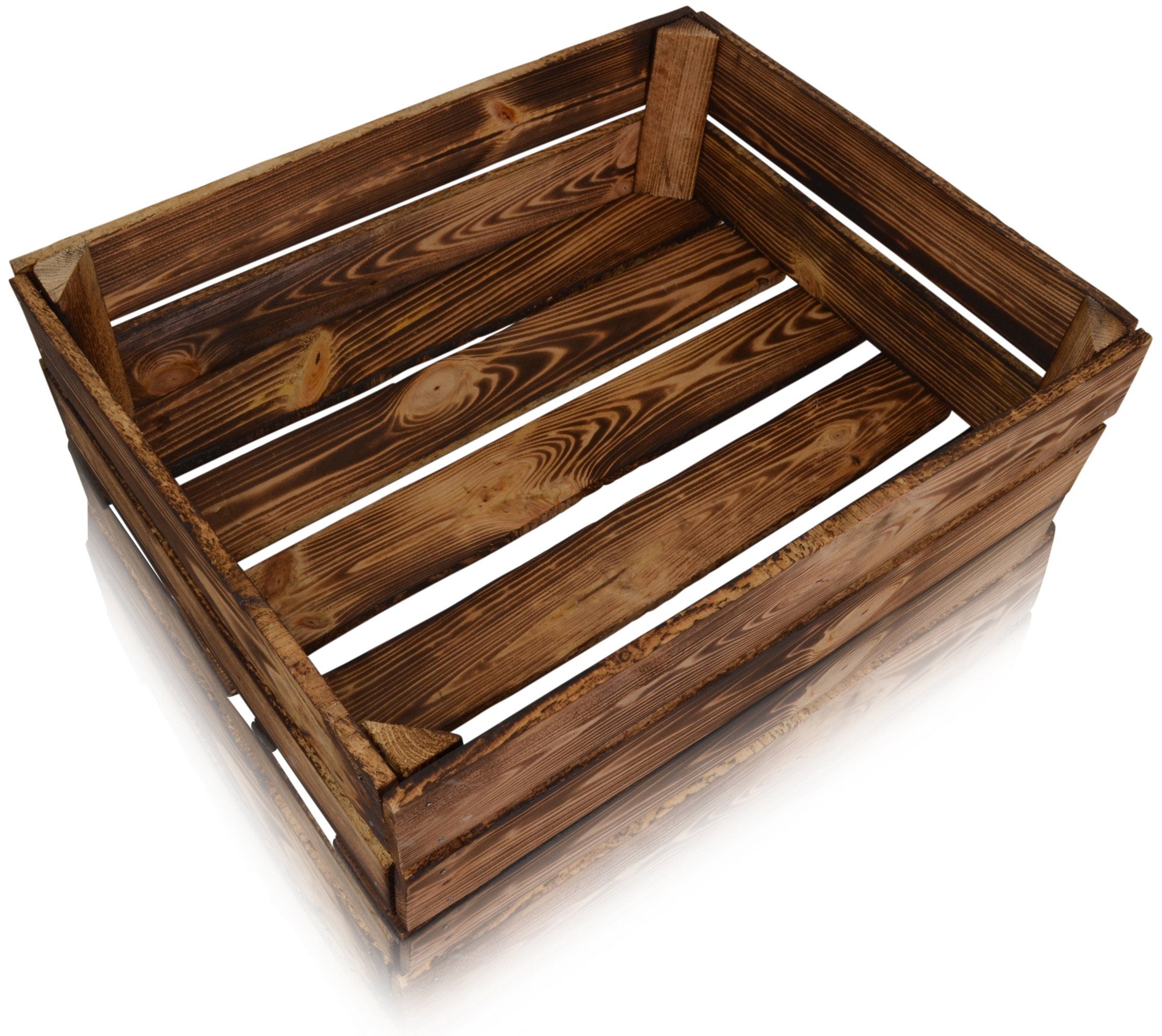 CHICCIE Holzkiste Regale Dunkel Geflammt 50x40x15cm - Kisten (1 St)