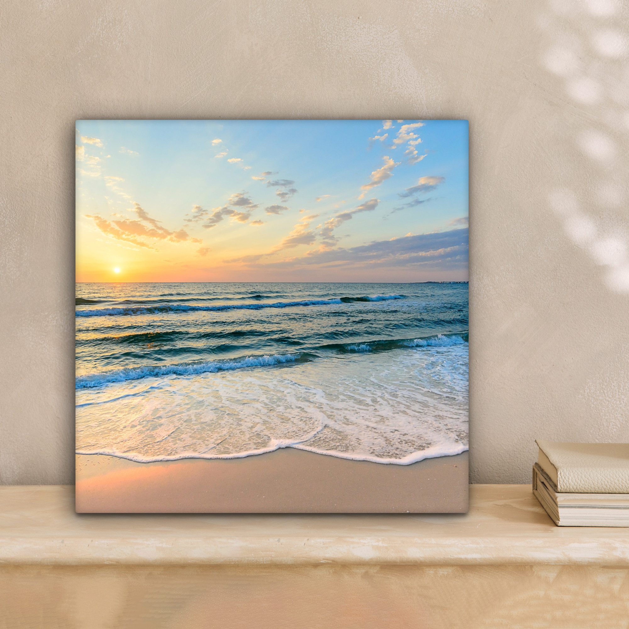 OneMillionCanvasses® Leinwandbild Strand - Meer - Sonnenuntergang - Golf, F günstig online kaufen