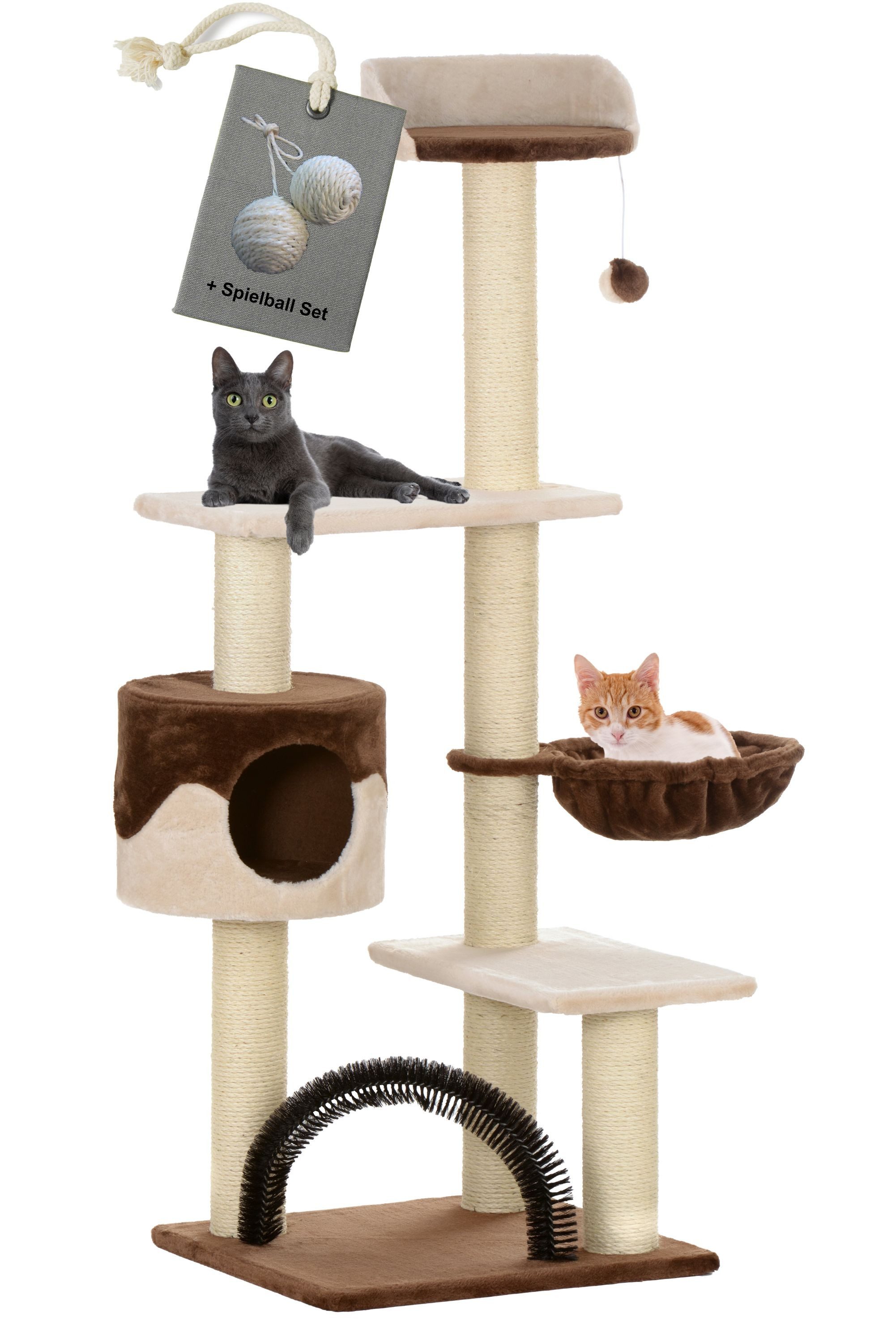 Rohrschneider Kratzbaum Katzenkratzbaum Kratzbaum für Katzen Utah, inkl. 2 Spielkugeln