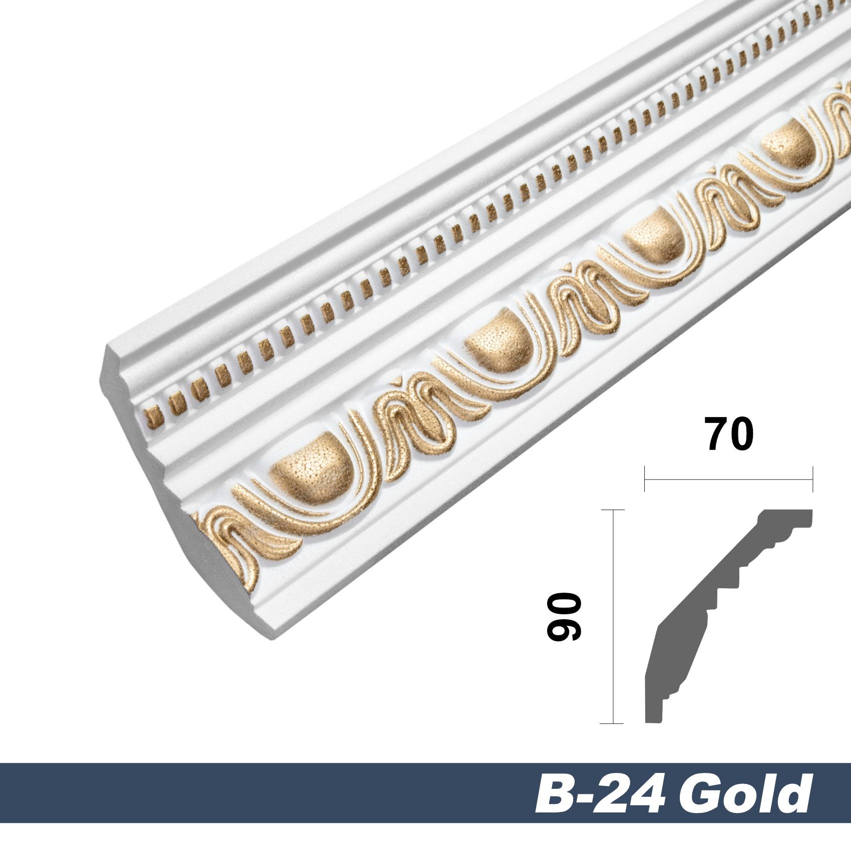 marbet design Stuckleiste B-24 gold, 2 günstig online kaufen