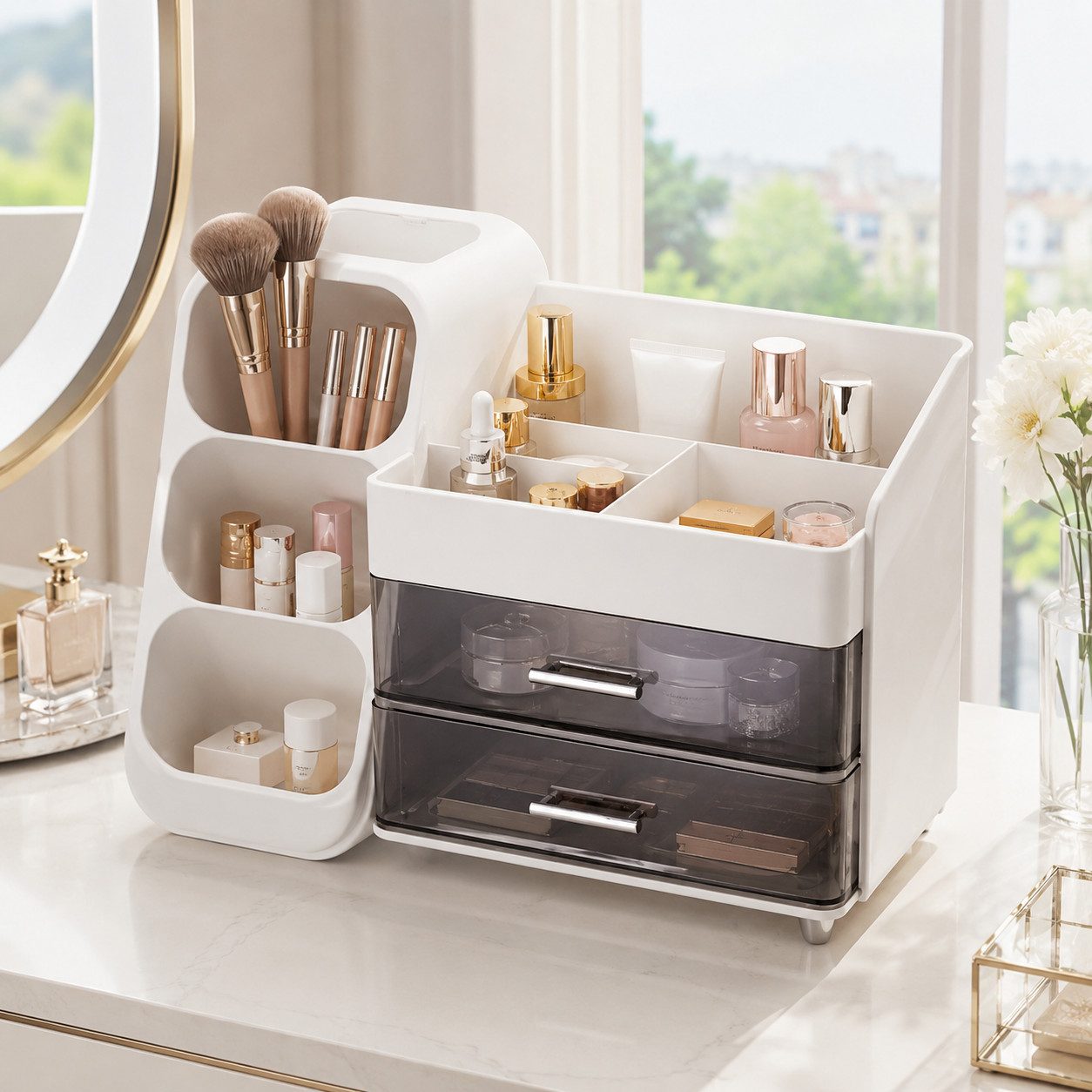 Best for Home Make-Up Organizer Make up Kosmetik Organizer mit Schubladen