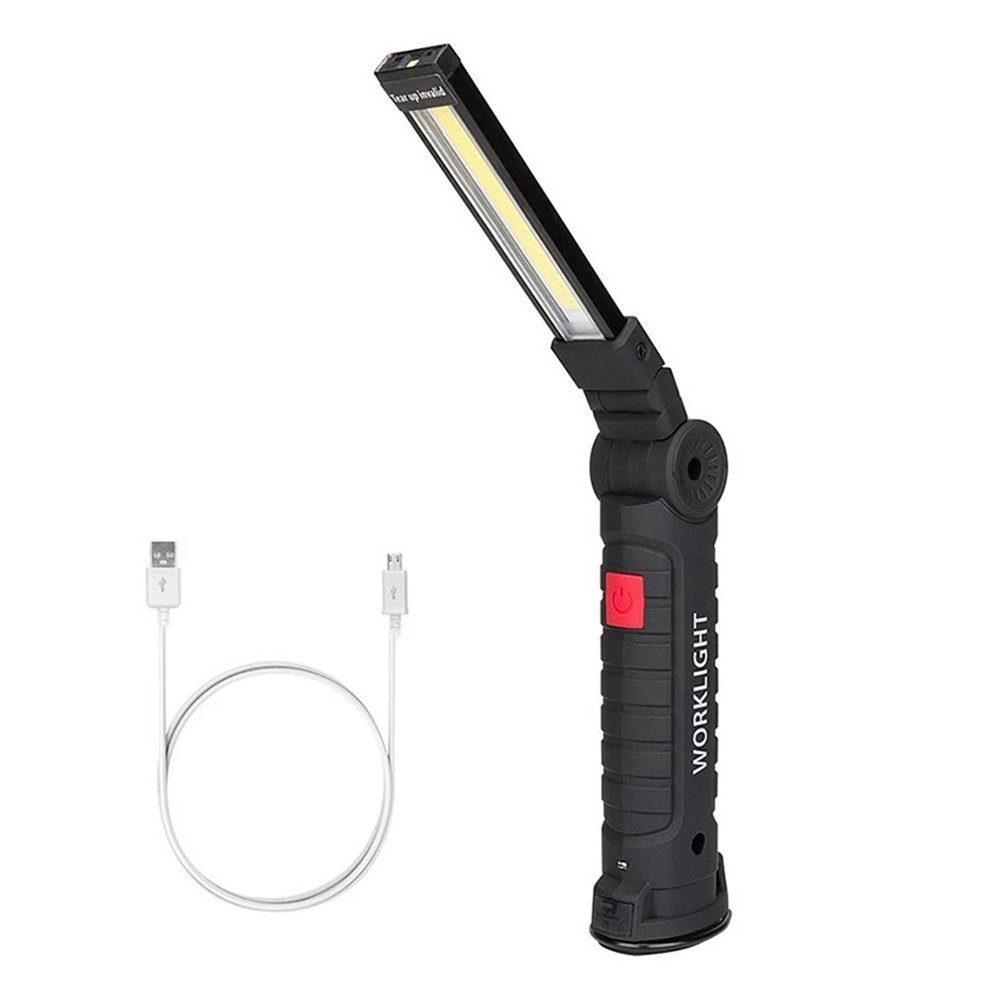 LED COB Arbeitsleuchte Werkstattlampe Taschelampe Magentische aufladbar USB Akku 