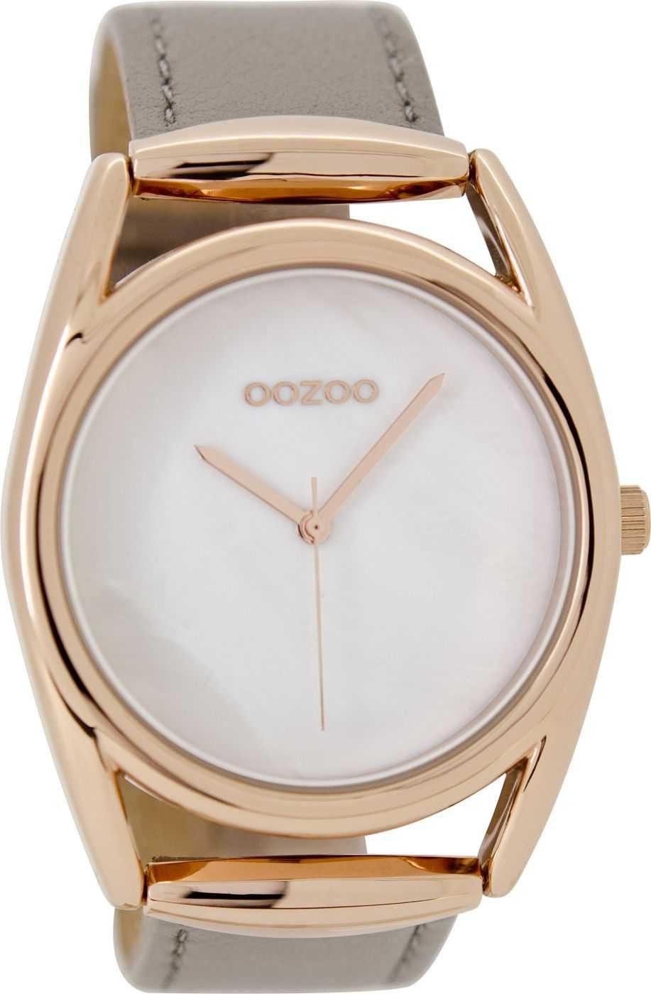 Quarzuhr Damenuhr C9168 IP-Rose Lederband Taupe 42 mm C9168