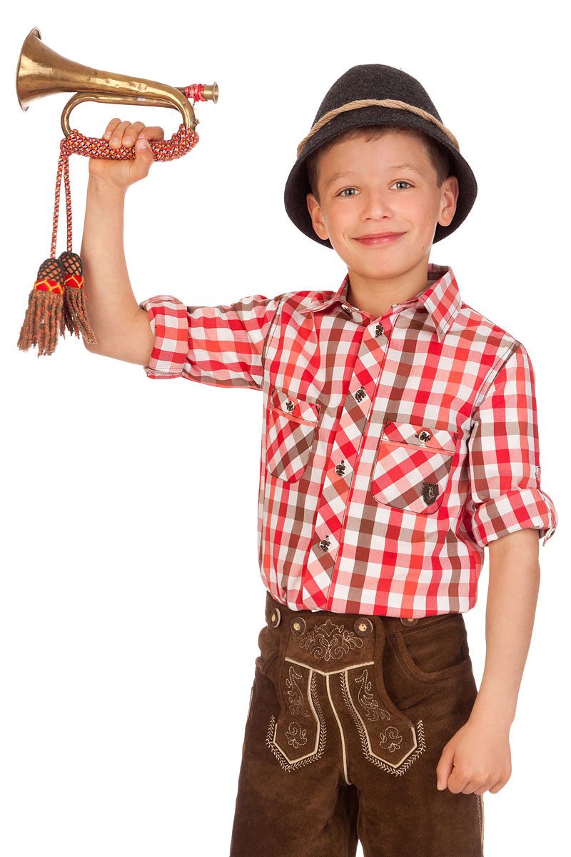 Spieth & Wensky Trachtenhemd Trachtenhemd Kind - Ki-H036 - SPEEDY - rot