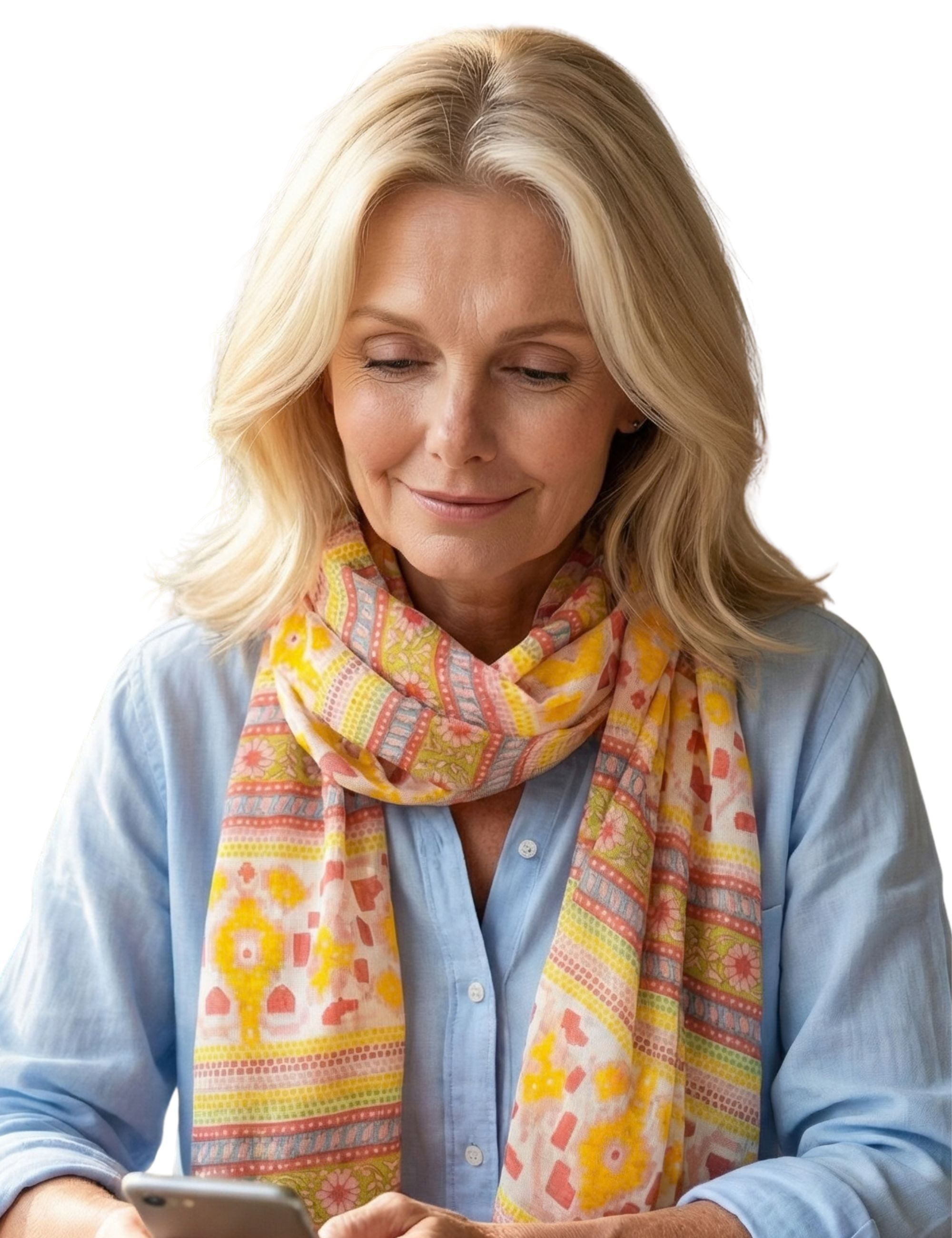 Sunsa Halstuch Damen Schal Tuch. Baumwolle Halstuch. Scarf mit Blumen Aufdruck, Blumen & Abstract Aufdruck