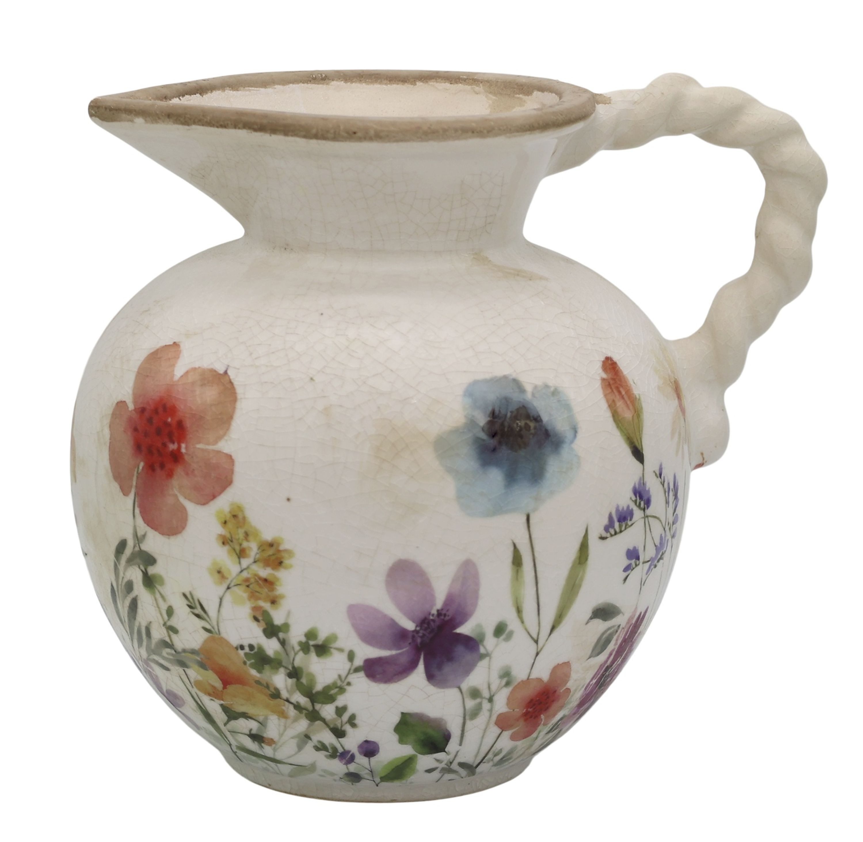 Chic Antique Tischvase Chic Antique - Kanne Krug für Blumen Vase Blumenvase Blumenmotiv