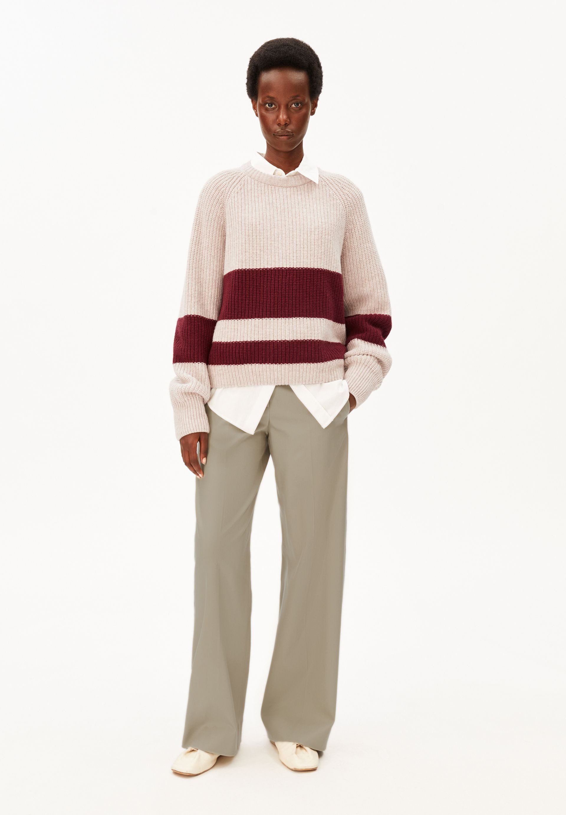 Armedangels Strickpullover Rib Striped