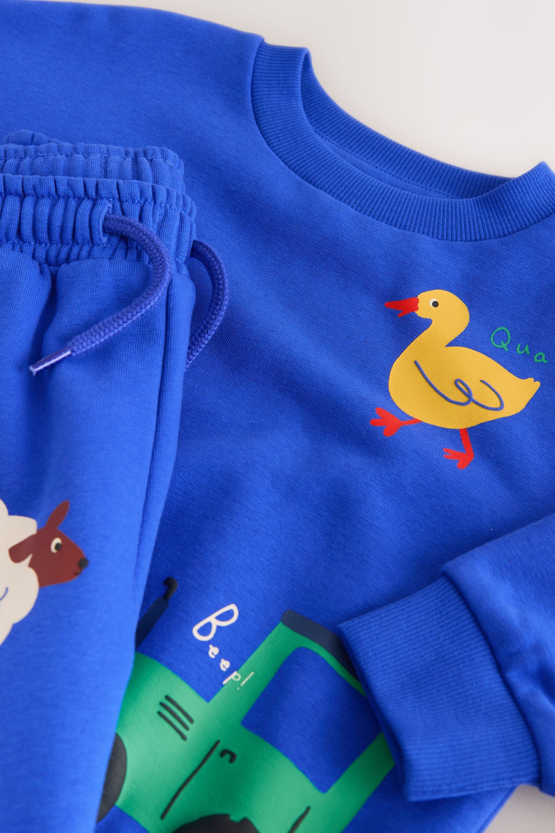 Next Sweatanzug Rundhals-Sweatshirt mit Print und Jogginghose (2-tlg) – Bild 4 von 5