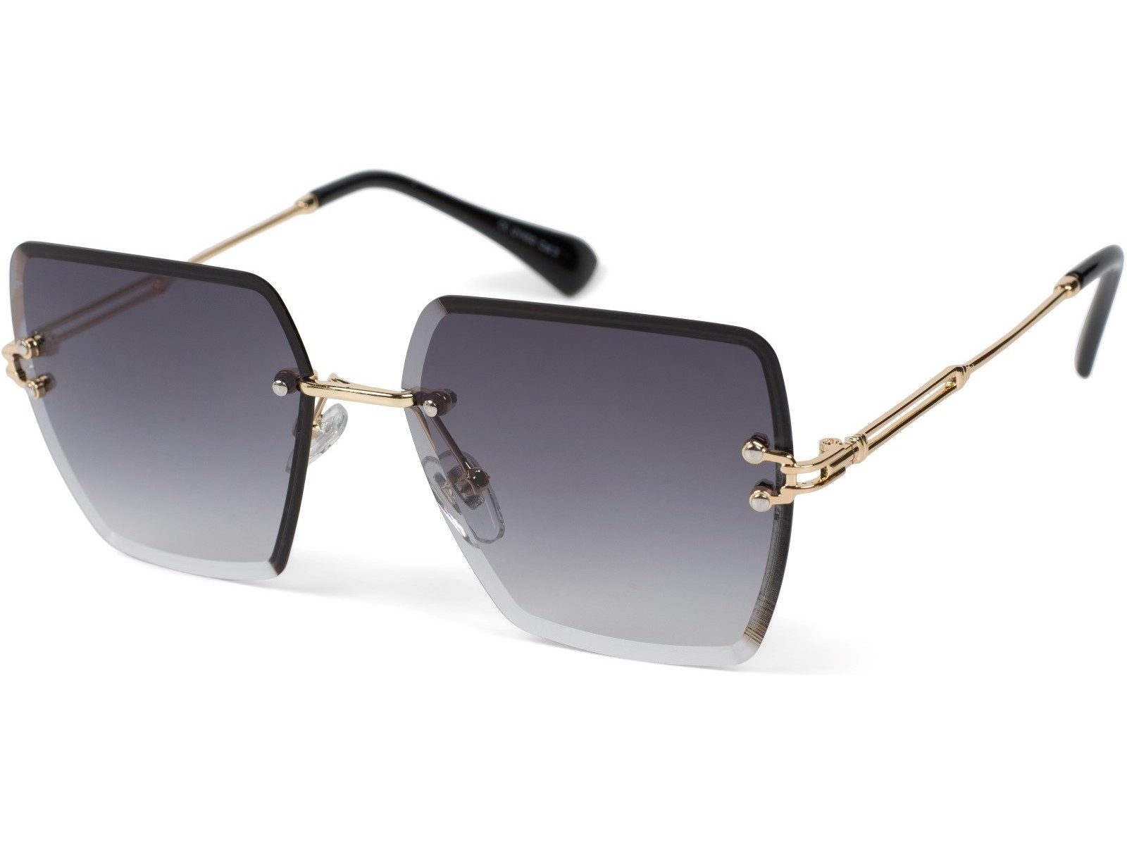 styleBREAKER Sonnenbrille Rahmenlose Rechteckige Sonnenbrille mit Diamant Schliff (1-St)