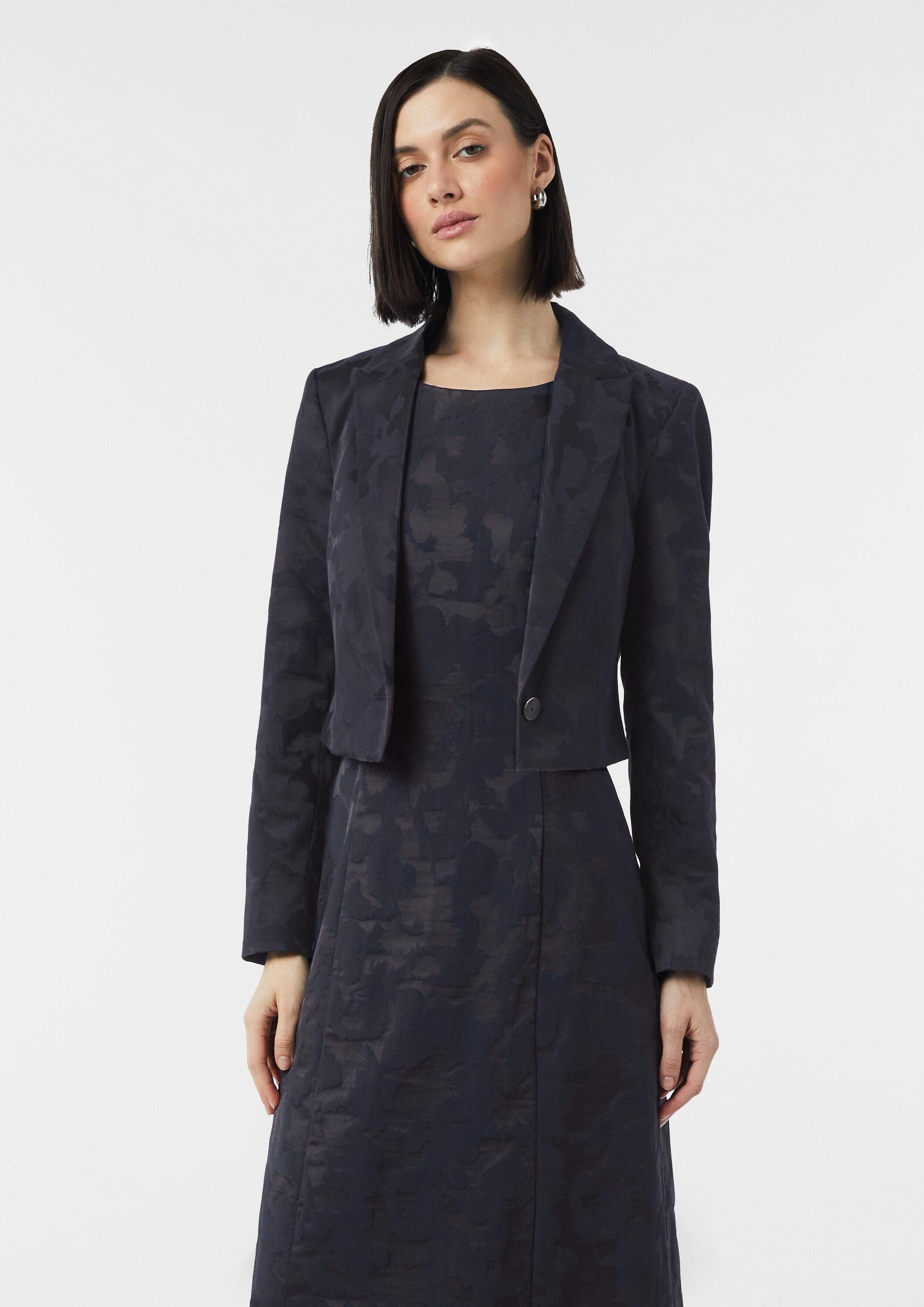 comma Jackenblazer Indoor-Blazer Kurzer Jacquard-Blazer (1-tlg) günstig online kaufen