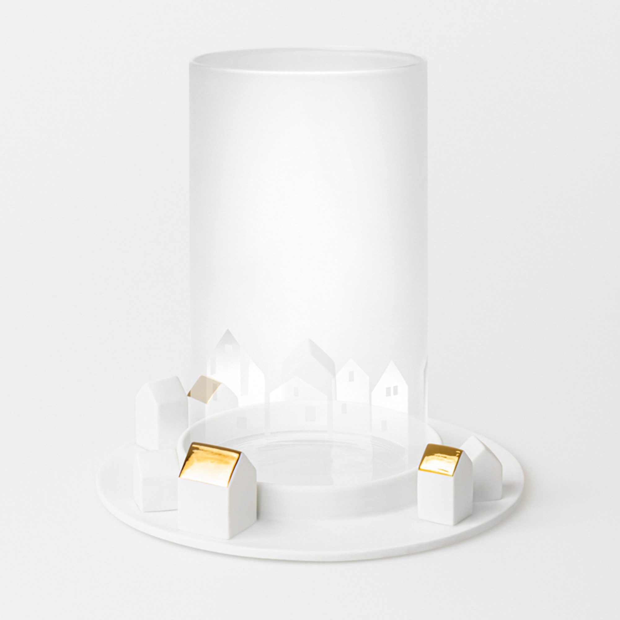 Räder Kerzenständer räder Lichterdorf Kerzenständer weiß