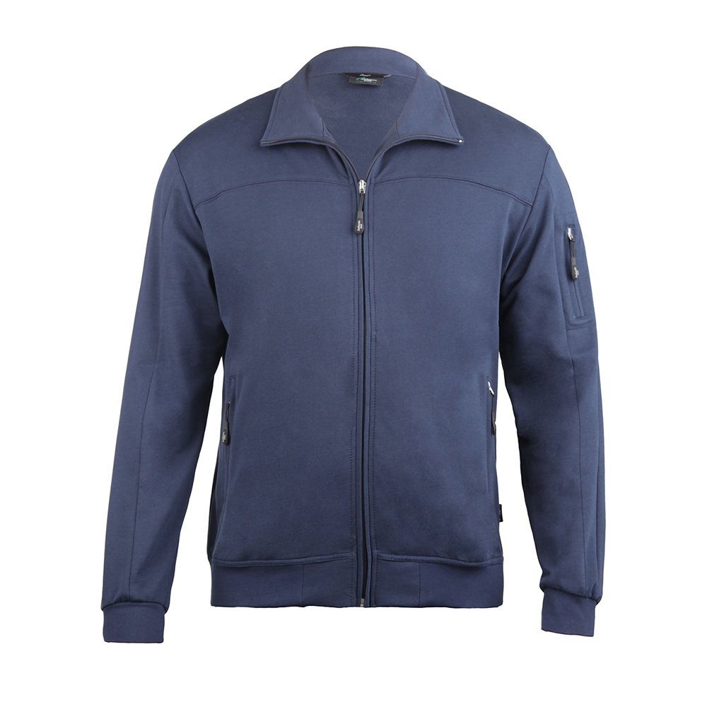 Sweatjacke Herren Jerseyjacke aus 100% Baumwolle in Übergrößen und Kurzgrößen