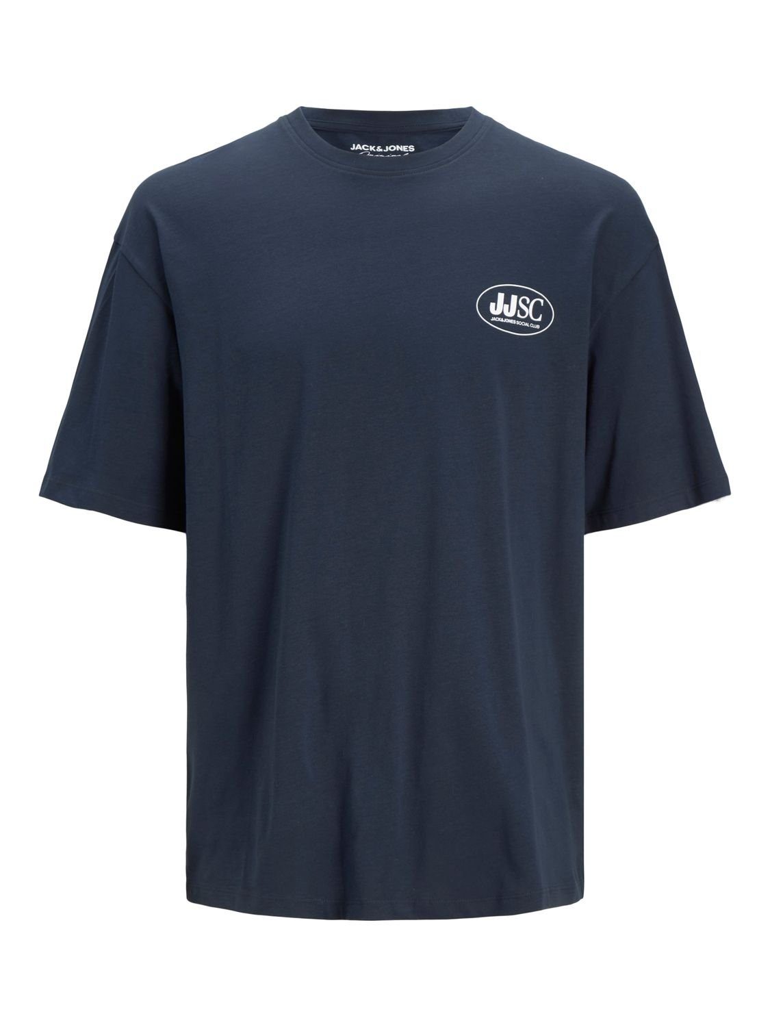 Jack & Jones T-Shirt JORBRINK CLUB PRINT (1-tlg) aus Baumwolle Navy Blazer LOOSE 12205144 | T-Shirts