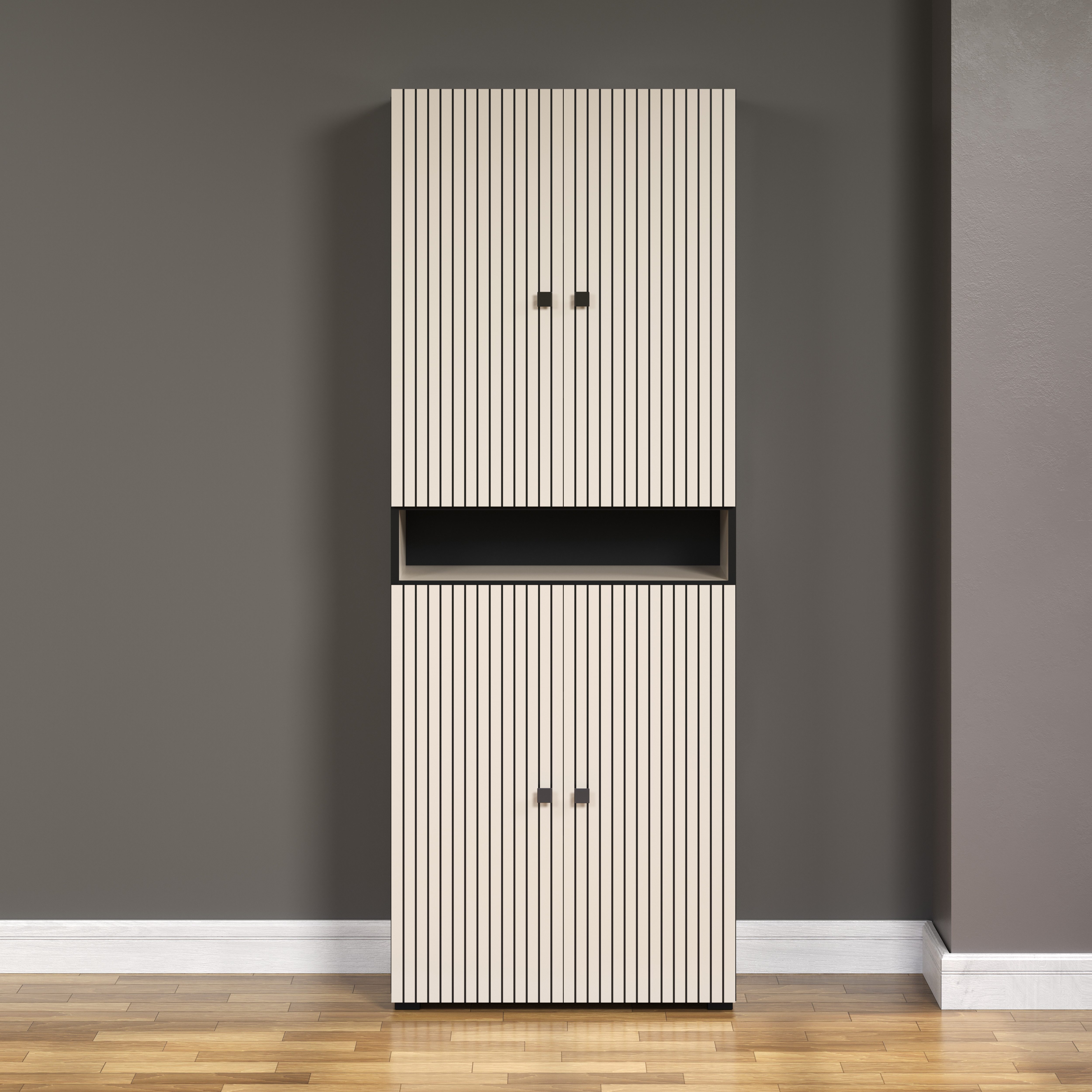 welltime Hochschrank Amrum Badezimmerschrank mit und ohne Schublade - (B/T/H) 40-70/31/186 cm