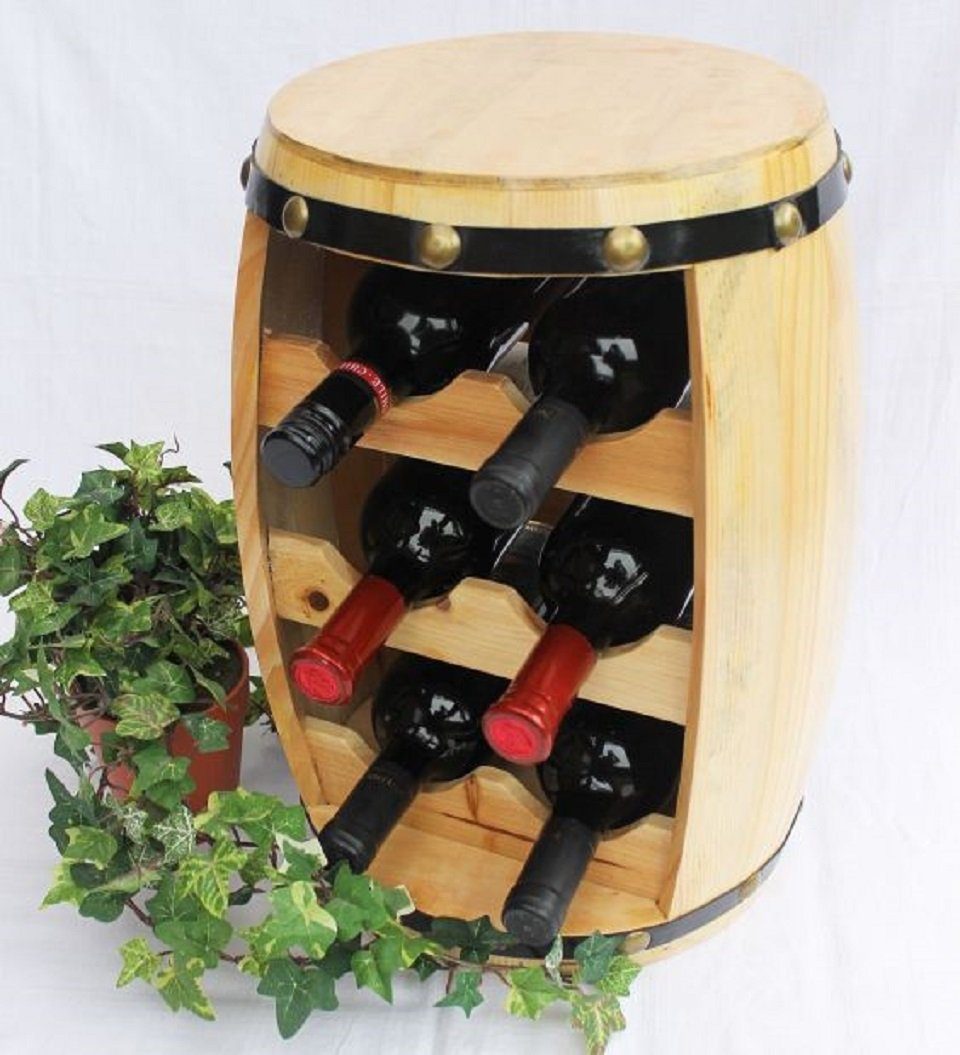 Weinregal Holz Weinfass Fass 42 cm Nr.1511 Flaschenständer Regal Naturlack
