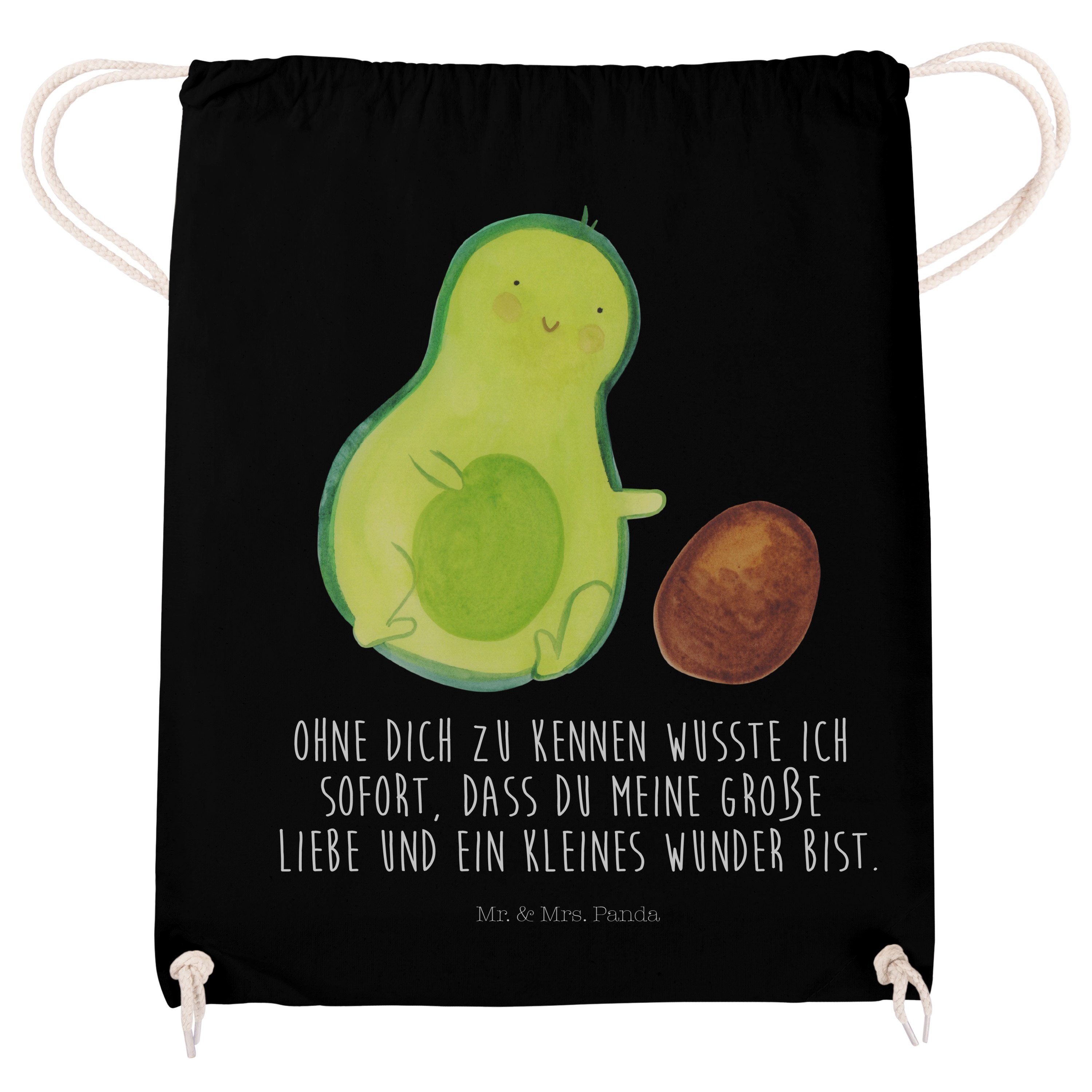 Liebe - Kern - rollt Vegan, Geschenk, Schwarz Panda Sporttasche (1-tlg) & Säugling, Avocado Mr. Baby, Mrs.