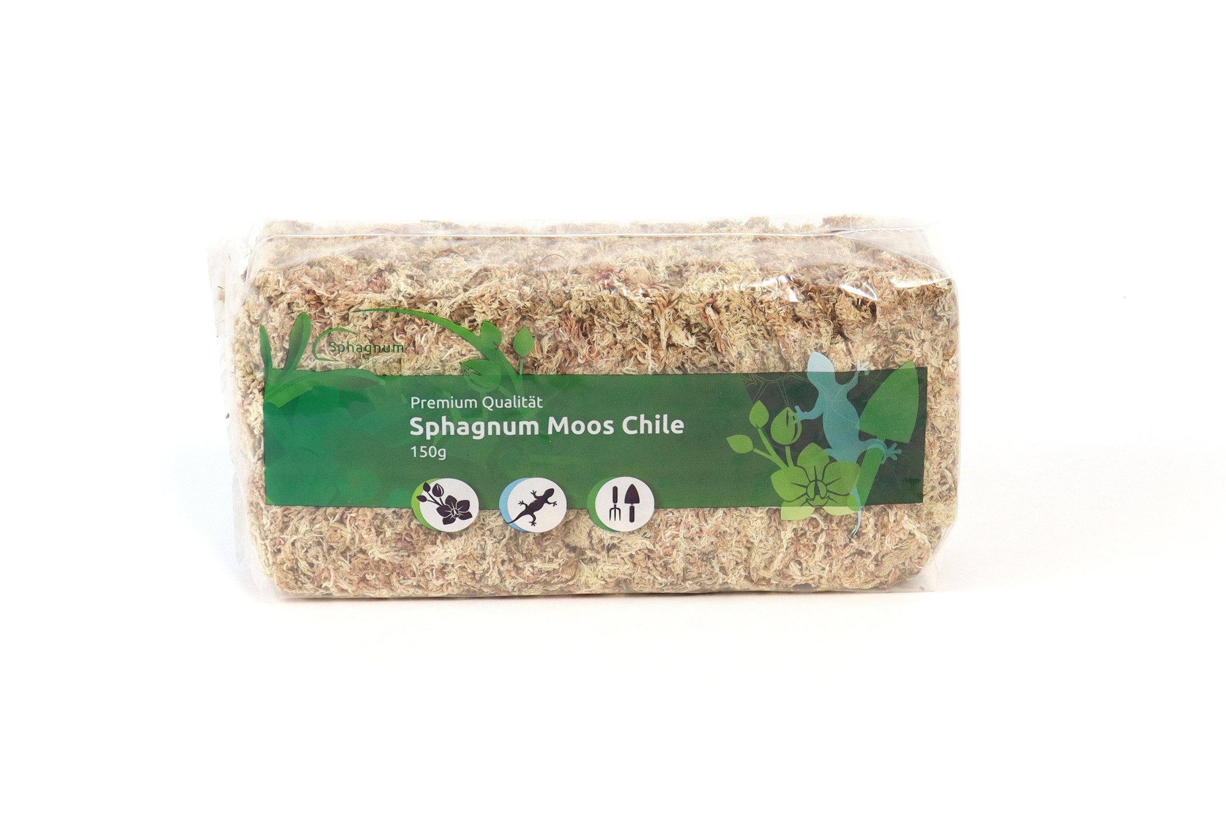 sphagnum-shop.com Terrarien-Substrat Sphagnum Moos aus Chile für Terrarium und Orchideen, Chilenische Premium-Qualität, Ideal für Pflanzenpflege & Terraristik