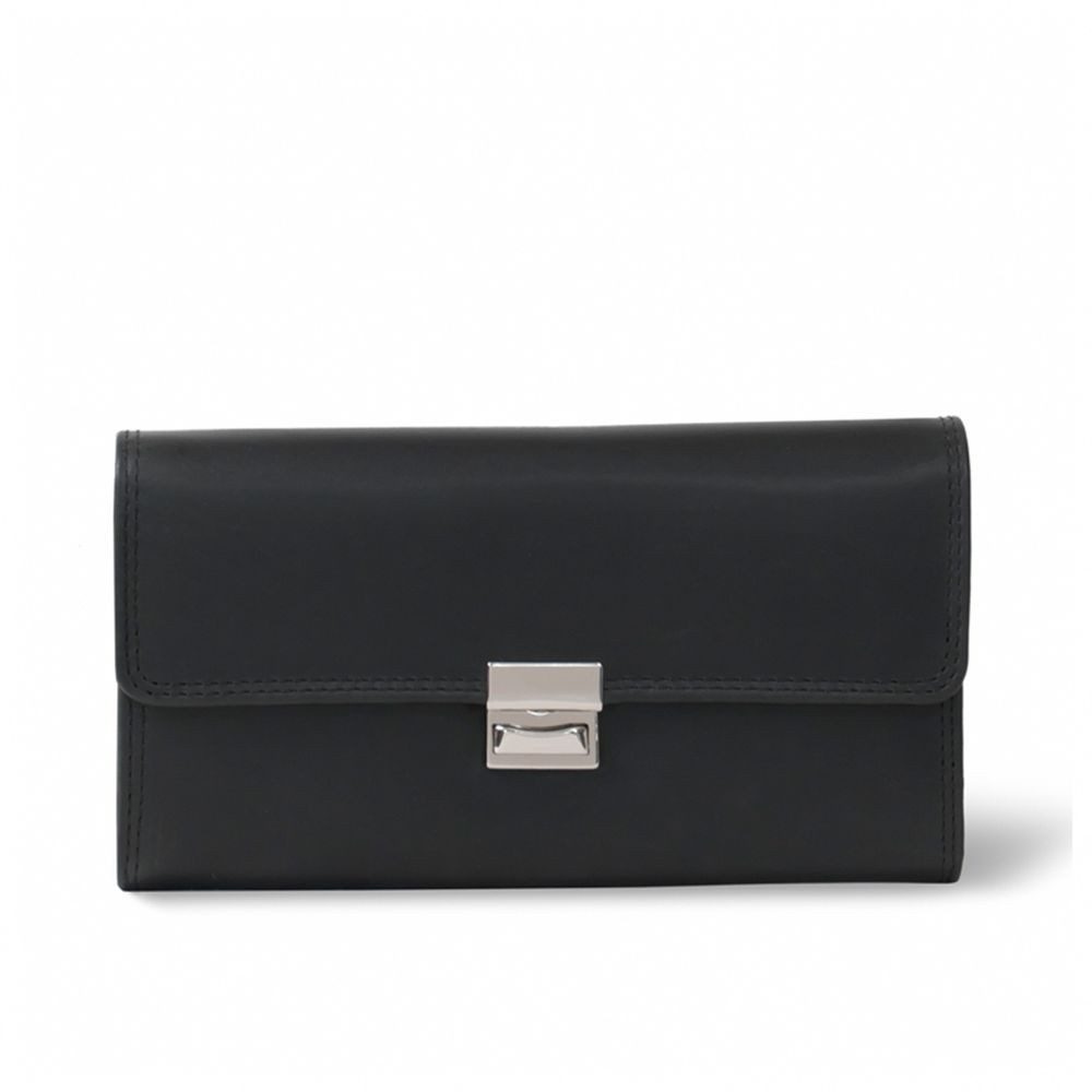 Kellnerbörse XL Profi Kellnerbörse Kellnergeldbeutel, Wax-Crunch Leder Schwarz