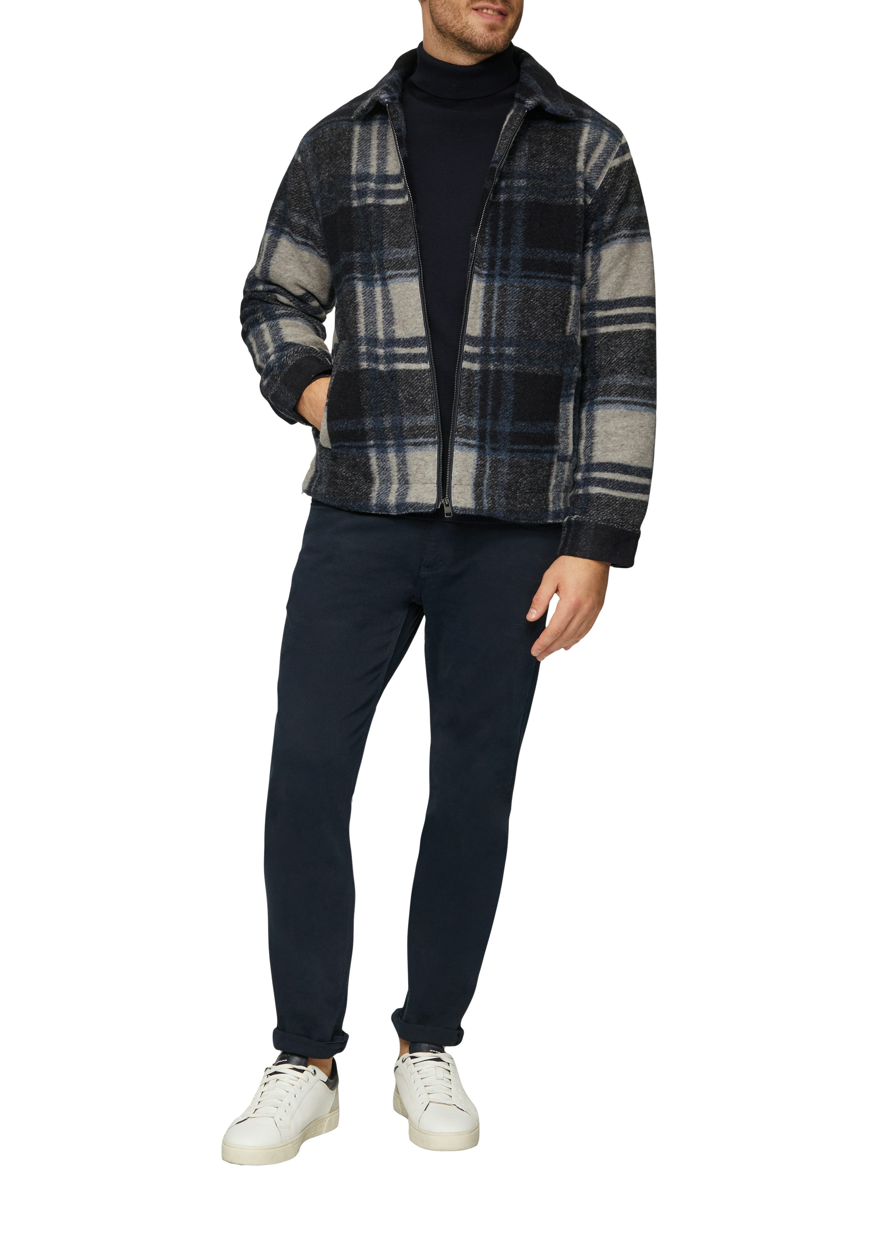 s.Oliver Rundhalspullover mit Rippbündchen günstig online kaufen