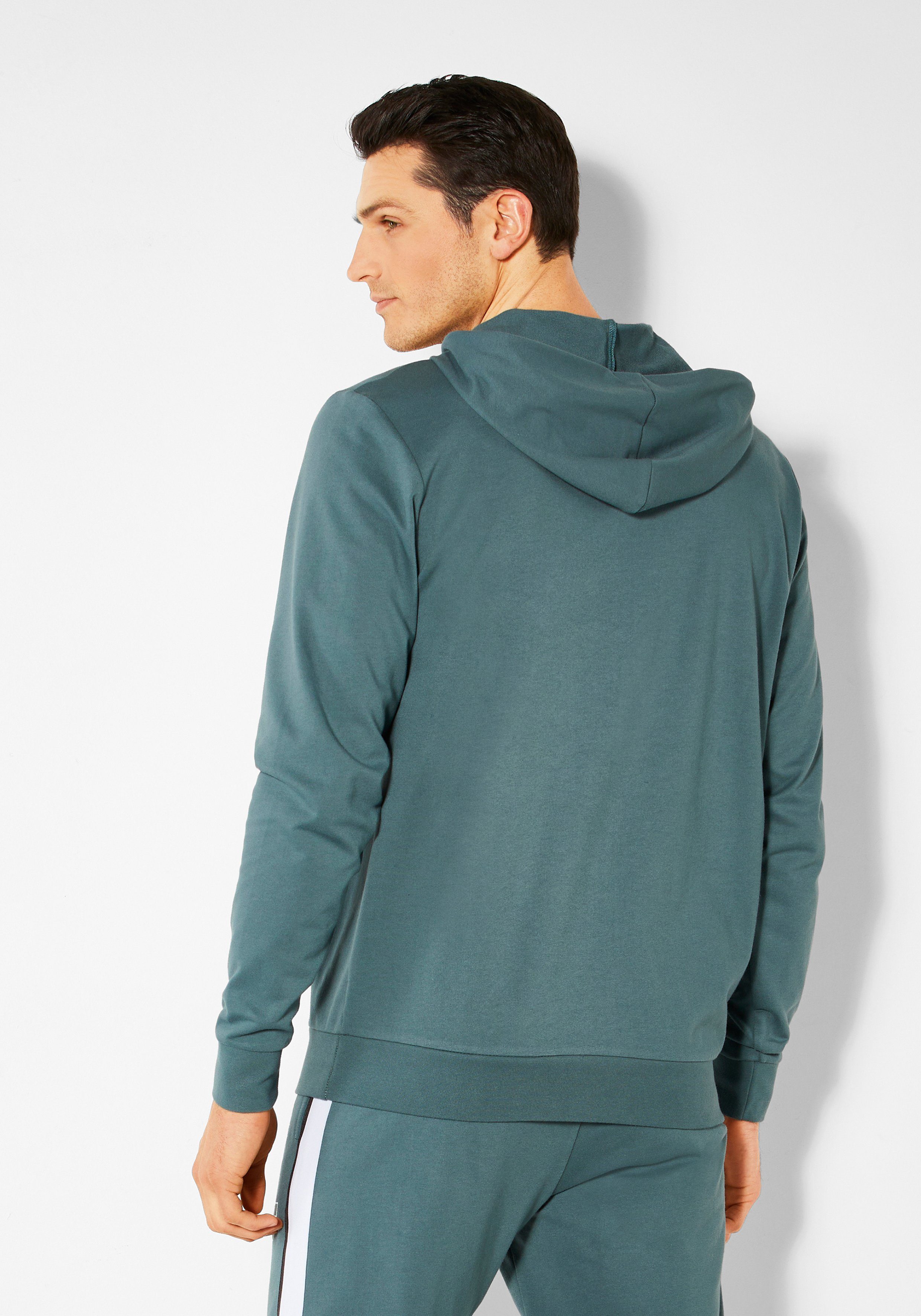 Bench. Loungewear Hoodie Langarm, Sweatshirt mit Rundhals und Kapuze, Baumwollmischung