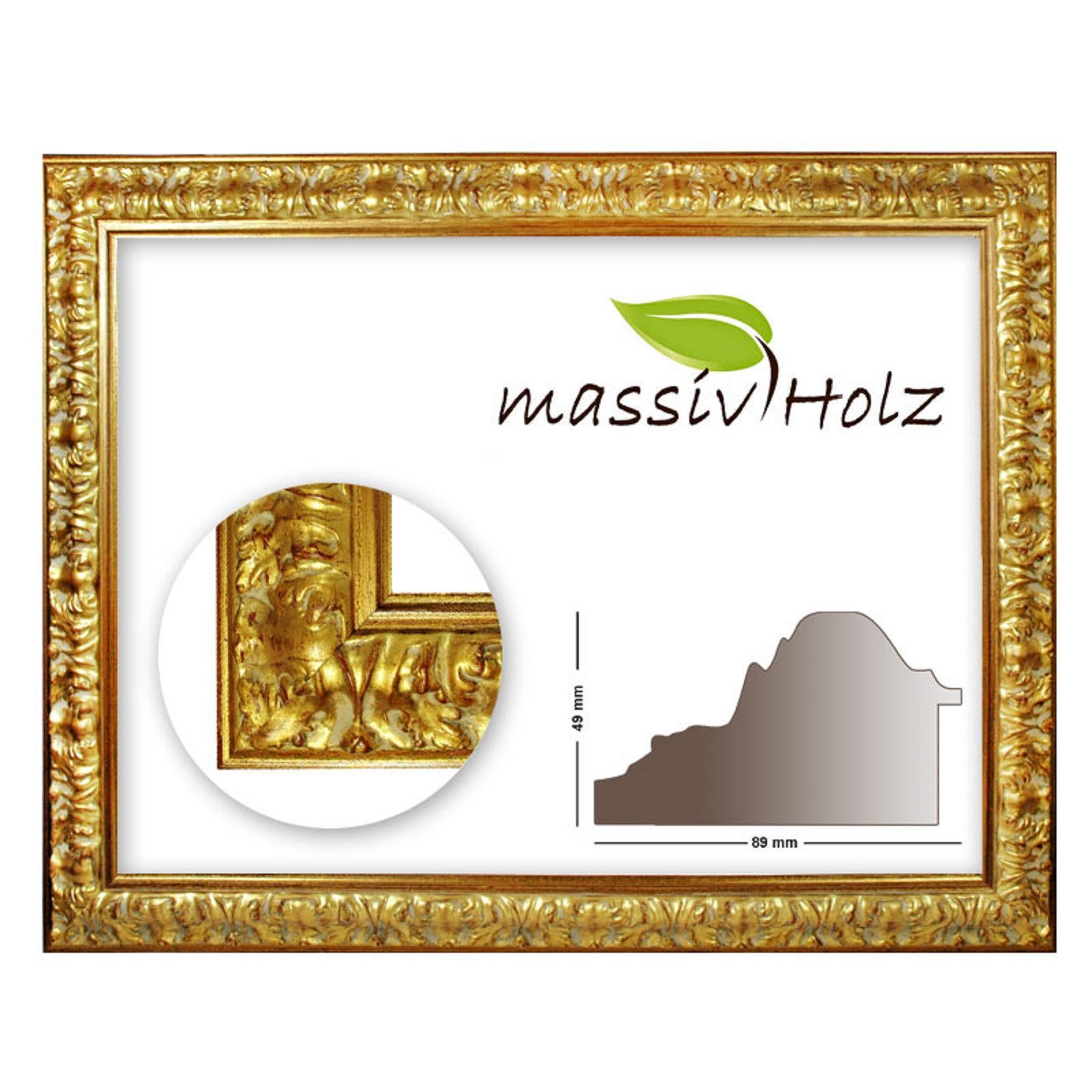 Bilderrahmen Neumann Bilderrahmen Barockrahmen 961 ORO, gold mit Akanthusblättern