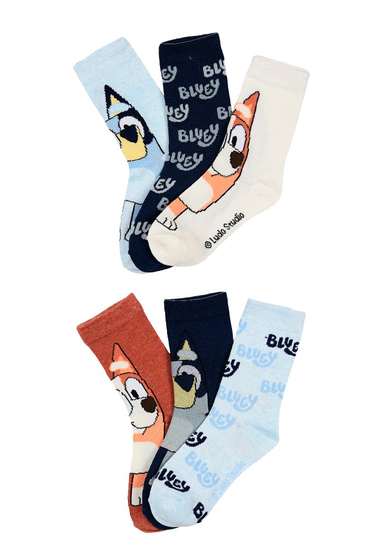 Bluey Socken Bingo Kinder Socken 6er Pack Jungen Mädchen (6-Paar)