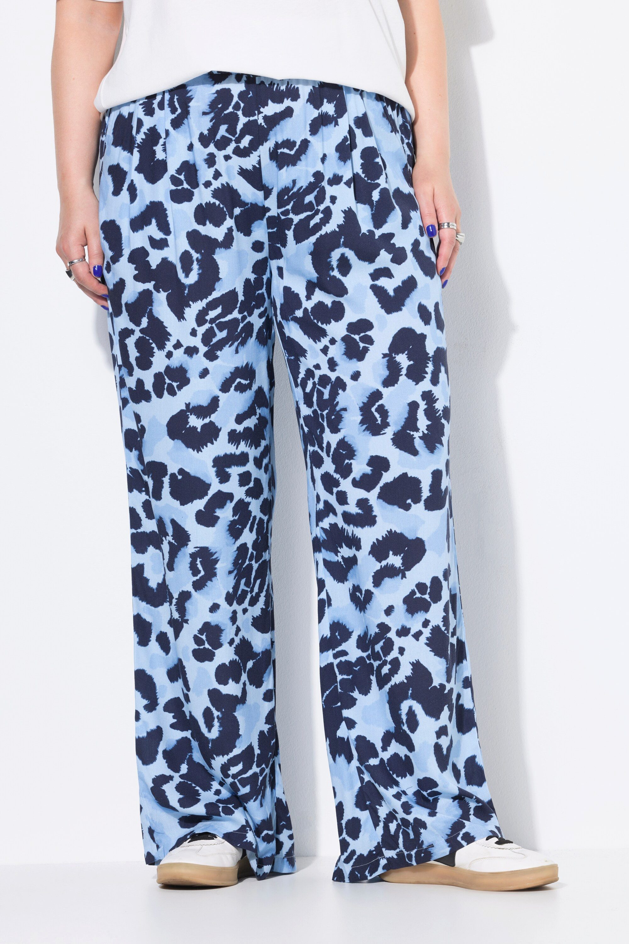 Studio Untold Schlupfhose Hose Wide Legs Leo-Print günstig online kaufen