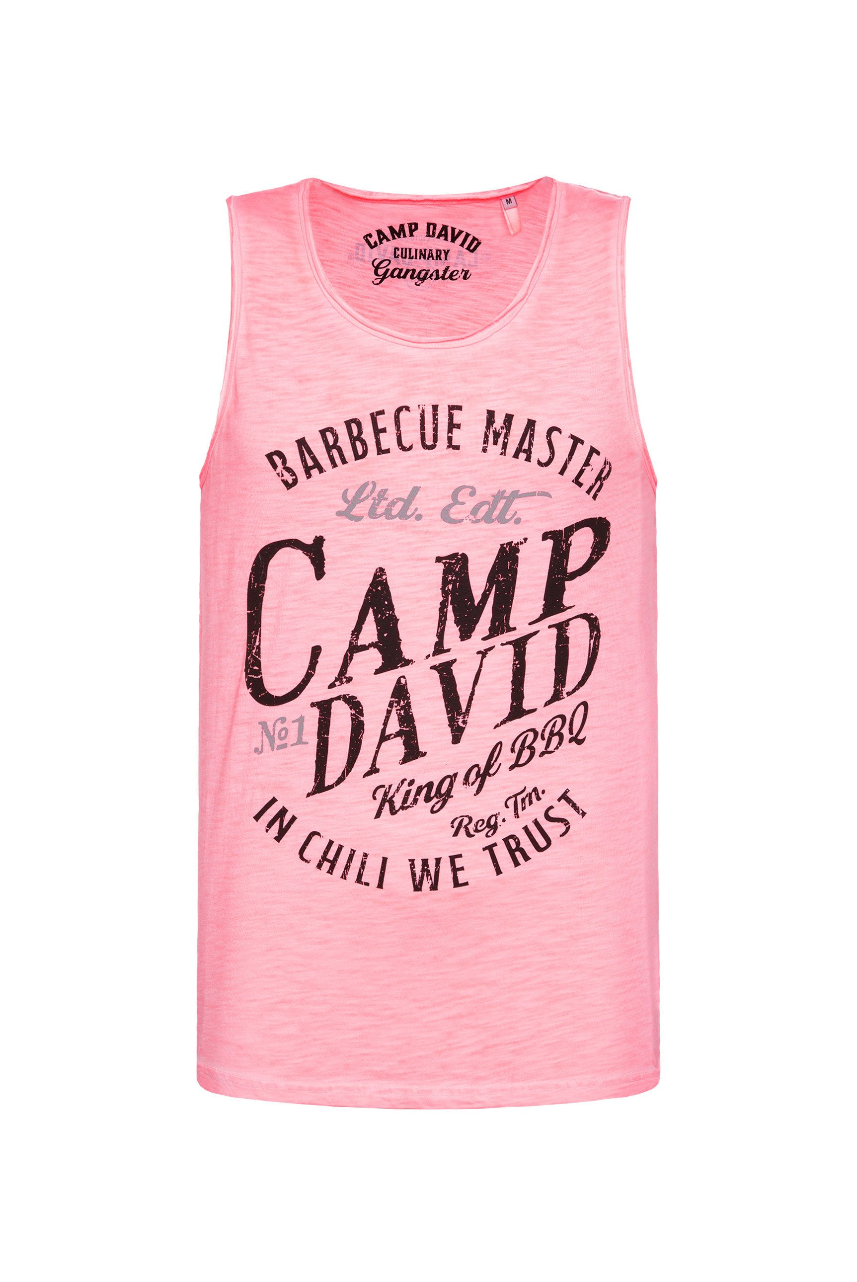CAMP DAVID Tanktop mit offenen Kanten günstig online kaufen