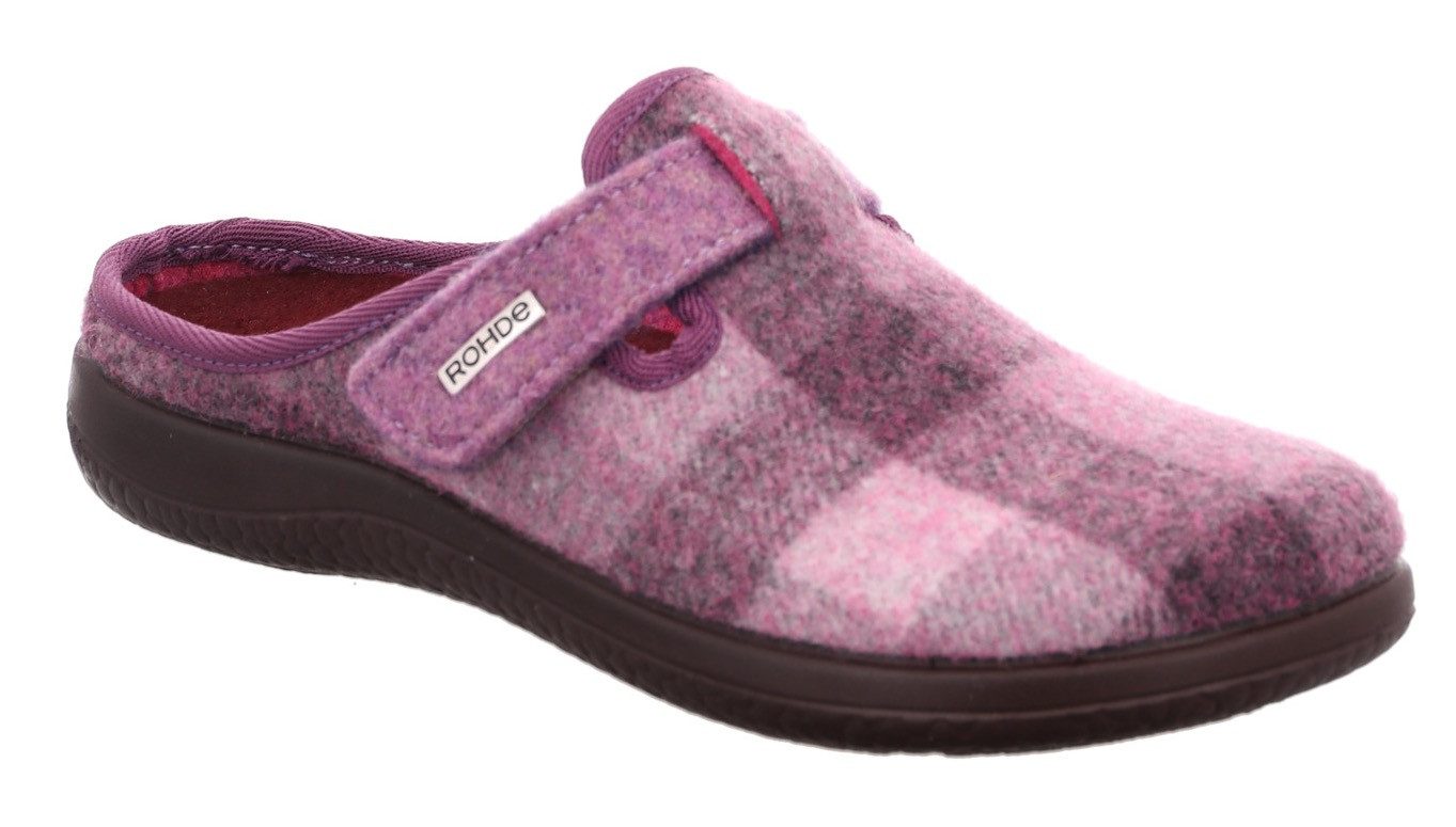 Rohde BARI Pantoffel Hausschuh, Schlappen, Clog, Homeslipper mit Klettverschluss