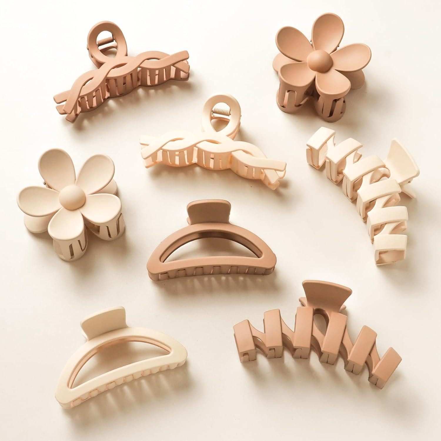 Haarklammer 8er Set Blumen Haarklammern für Damen & Mädchen - Elegante Haarspangen