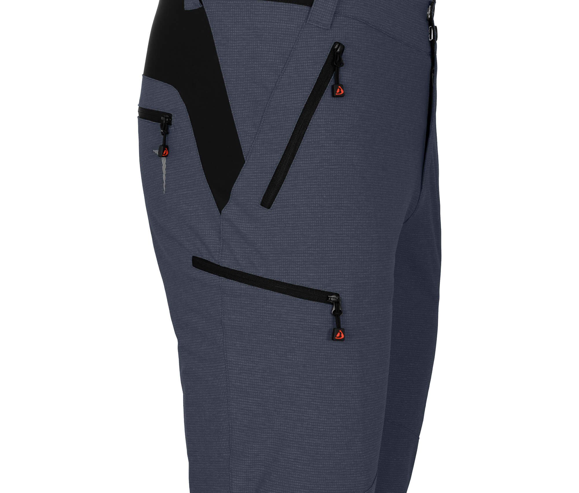 Fahrradhose PORVOO Capri (mit gepolsterter Innenhose) Herren 3/4 Radhose, robust, elastisch, Normalgrößen, grau/blau