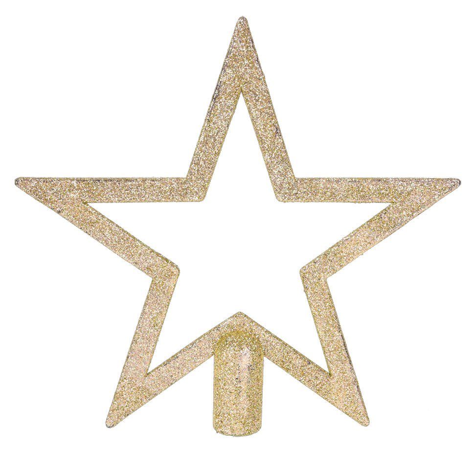 Spetebo Christbaumspitze Weihnachtsbaum Spitze mit Glitzer - offen (1-tlg), offenes Design