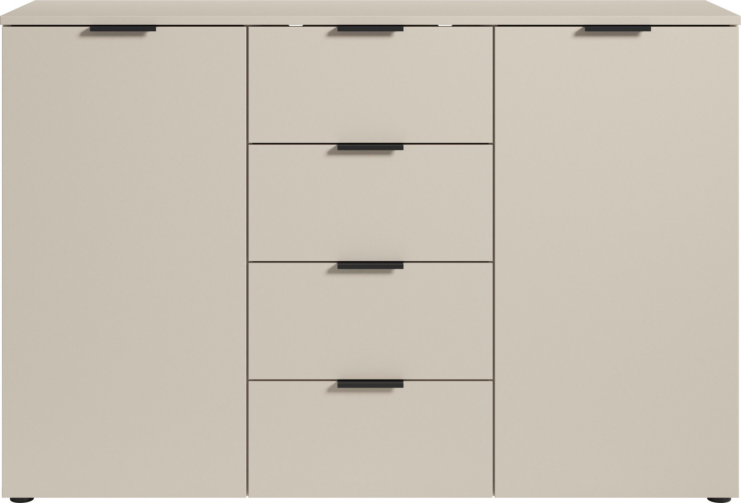 HBZ Sideboard Linz Kommode, BxHxT 135x90x40cm (1 St), Breite 135cm,Lip-Griff, Melaminbeschichtung