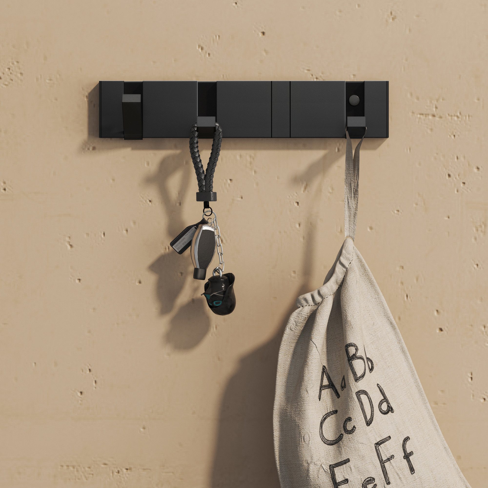 doporro Wandgarderobe Garderobenhaken Wandhaken Garderobenleiste aus Alu mi günstig online kaufen