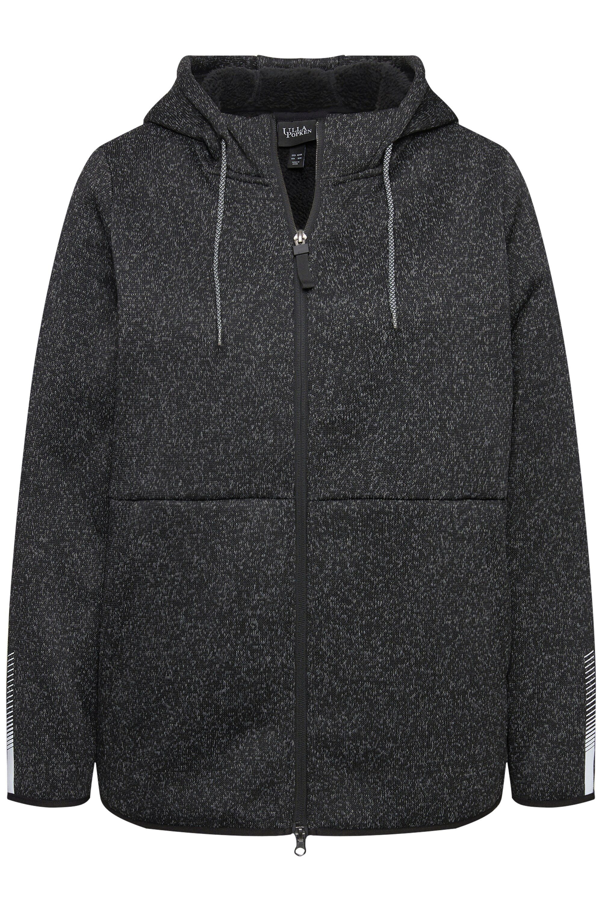 Ulla Popken Sweatjacke Strickfleece-Jacke Teddyfleece 2-Wege-Zipper günstig online kaufen