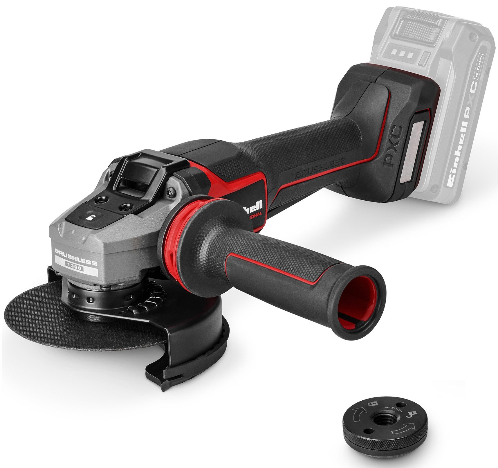 Einhell Akku-Winkelschleifer TP-AG 18/125-13 Q P BL - Solo, max. 10000 U/min, ohne Akku und Ladegerät