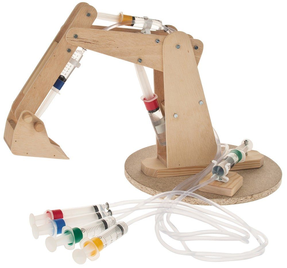Roboterarm-Bagger 42 cm Bausatz 13 J. Holzbaukasten