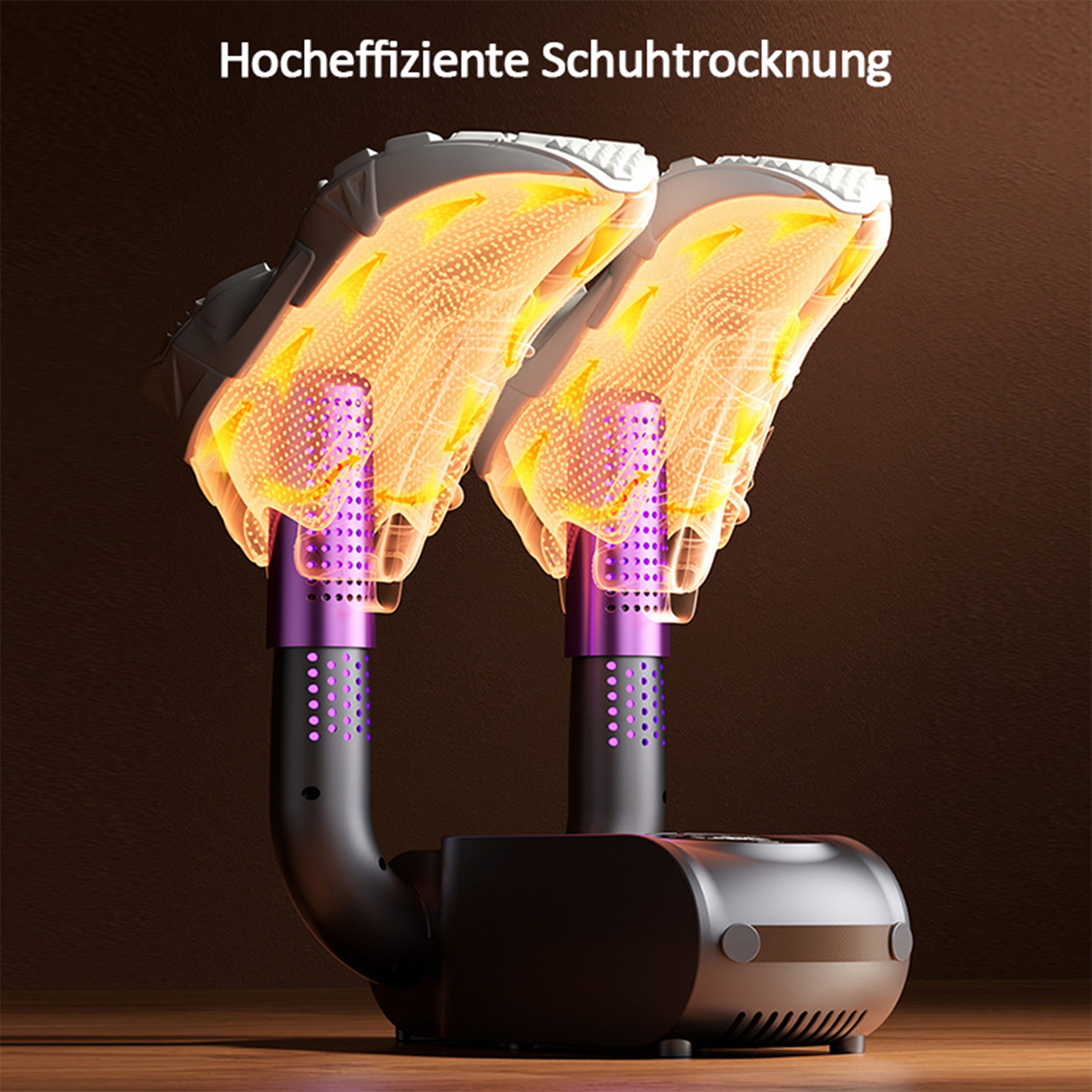 KINSI Schuhtrockner Schuhtrockner Faltbar,Intelligenter Touchscreen, Timer-Funktion, Einziehbar – Für Haushalt Schuhe Stiefel