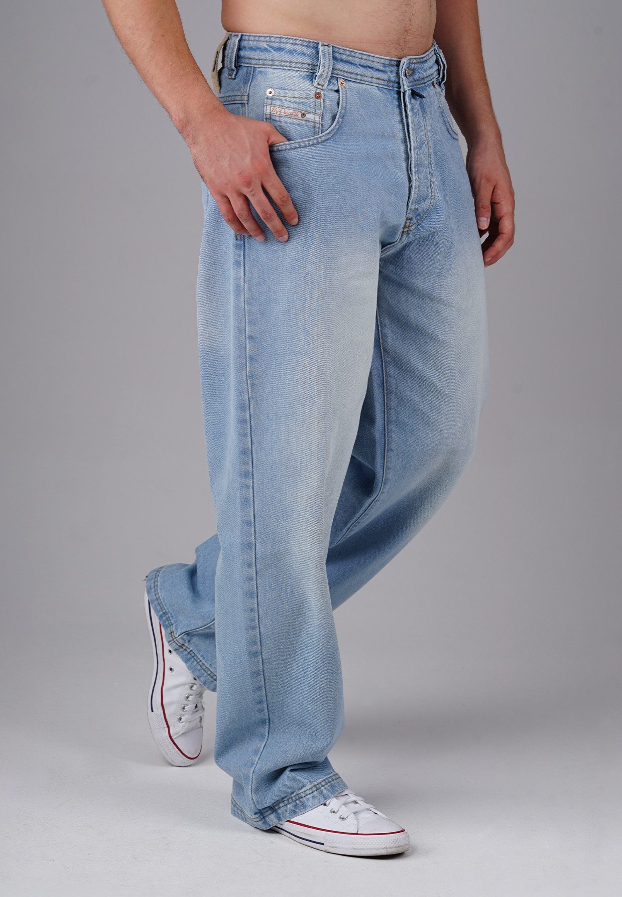 PICALDI Jeans Relax-fit-Jeans Baggy Zicco 474 Las Vegas - Light Greyblue Denim mit Straight Leg (1-tlg) Baggy Jeans