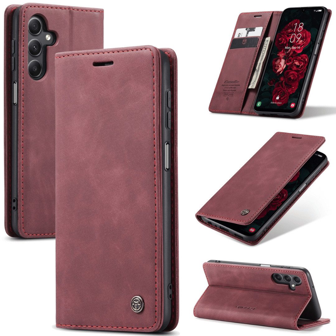 SmartUP Smartphone-Hülle für Samsung Galaxy A17 5G Klapphülle Fliphülle Tasche Case Cover Etui 6,7 Zoll, Integrierte Standfunktion, zwei Kartenfächer