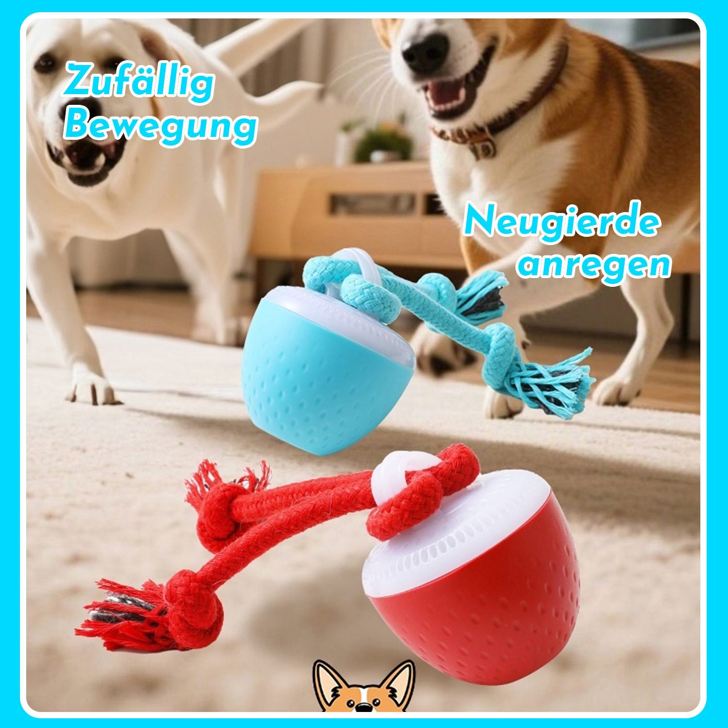 Refttenw Tier-Beschäftigungsspielzeug Hundespielzeug Ball mit Sound, 3 Spie günstig online kaufen