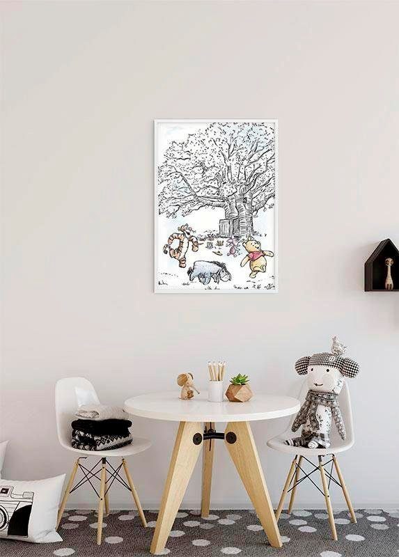 Komar Bild Winnie the Pooh Playground, Disney (1 St), Wandbild zur Dekoration im Kinderzimmer - ohne Rahmen