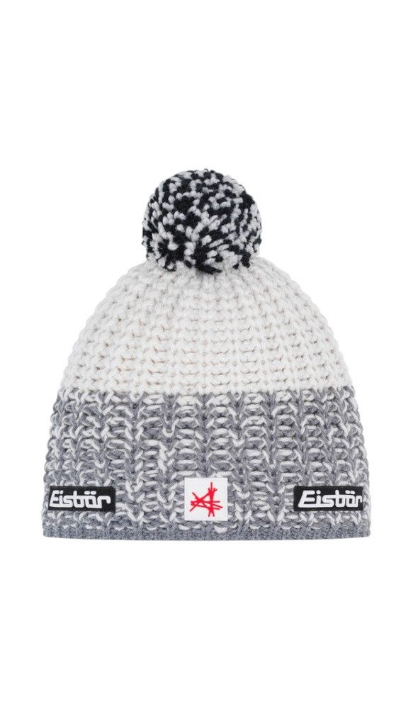 Eisbär Bommelmütze Mütze (Pompon) Refocus SA - Merinomix - grau/weiss - 1 Stück
