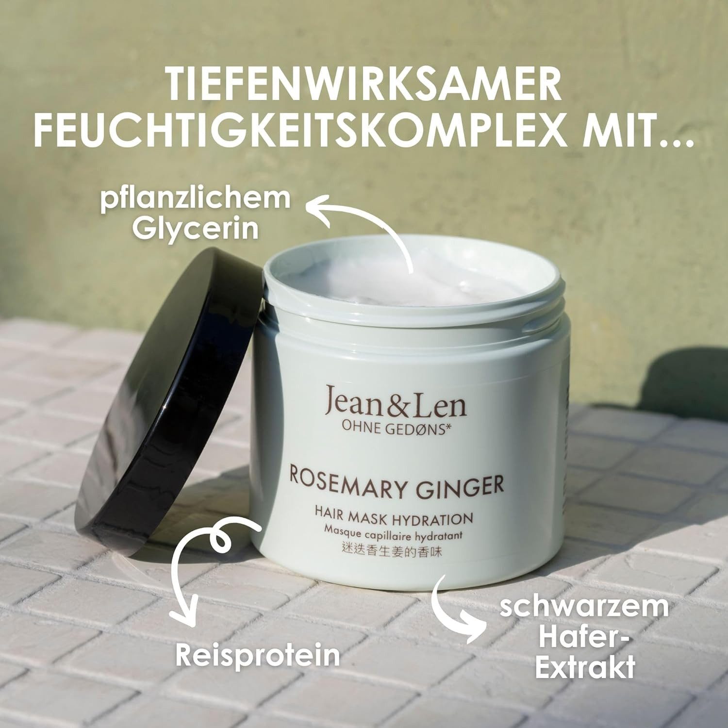 Jean & Len ohne Gedons* Haarspülung Rosemary & Ginger Hair Mask Hydration, 200 ml, 1-tlg.