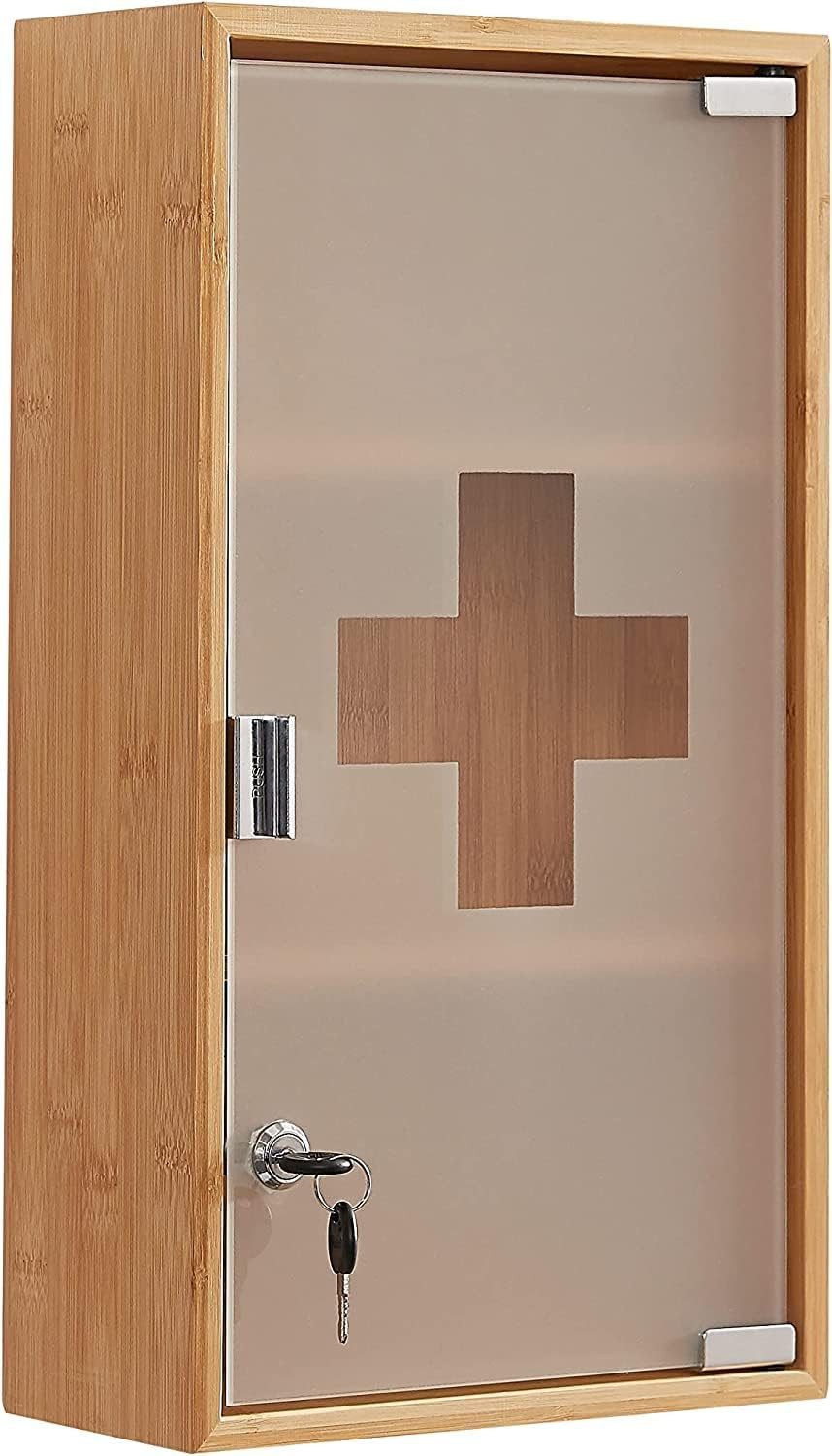 Zedelmaier Medizinschrank Medikamentenschrank aus Bambus mit verstellbare E günstig online kaufen